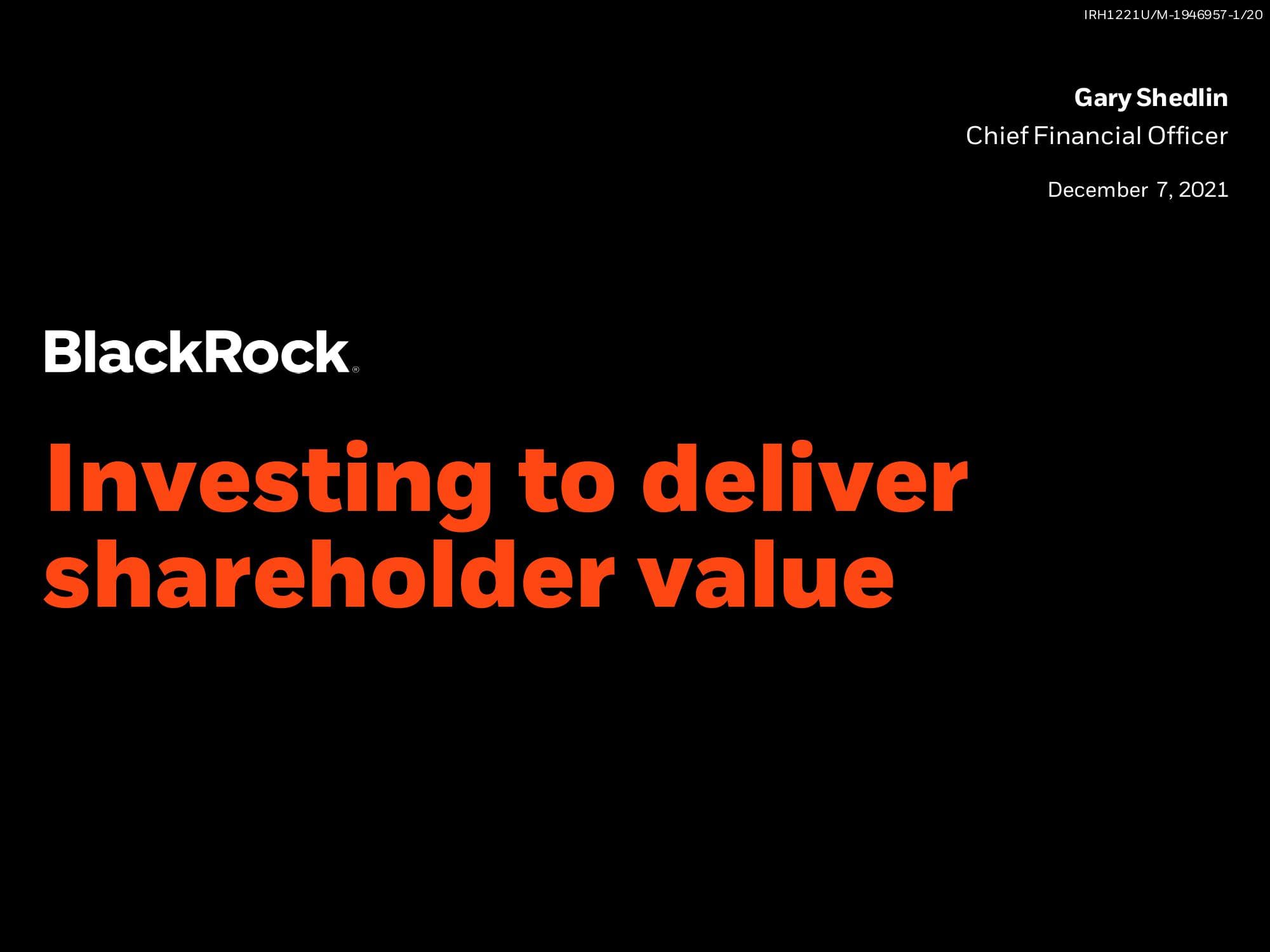 Investing to Deliver Shareholder Value image