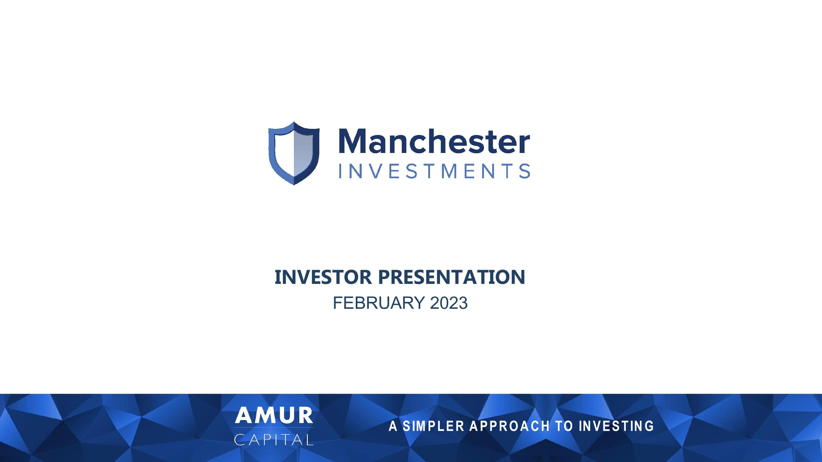 Manchester Investments Inc - Overview and Performance image