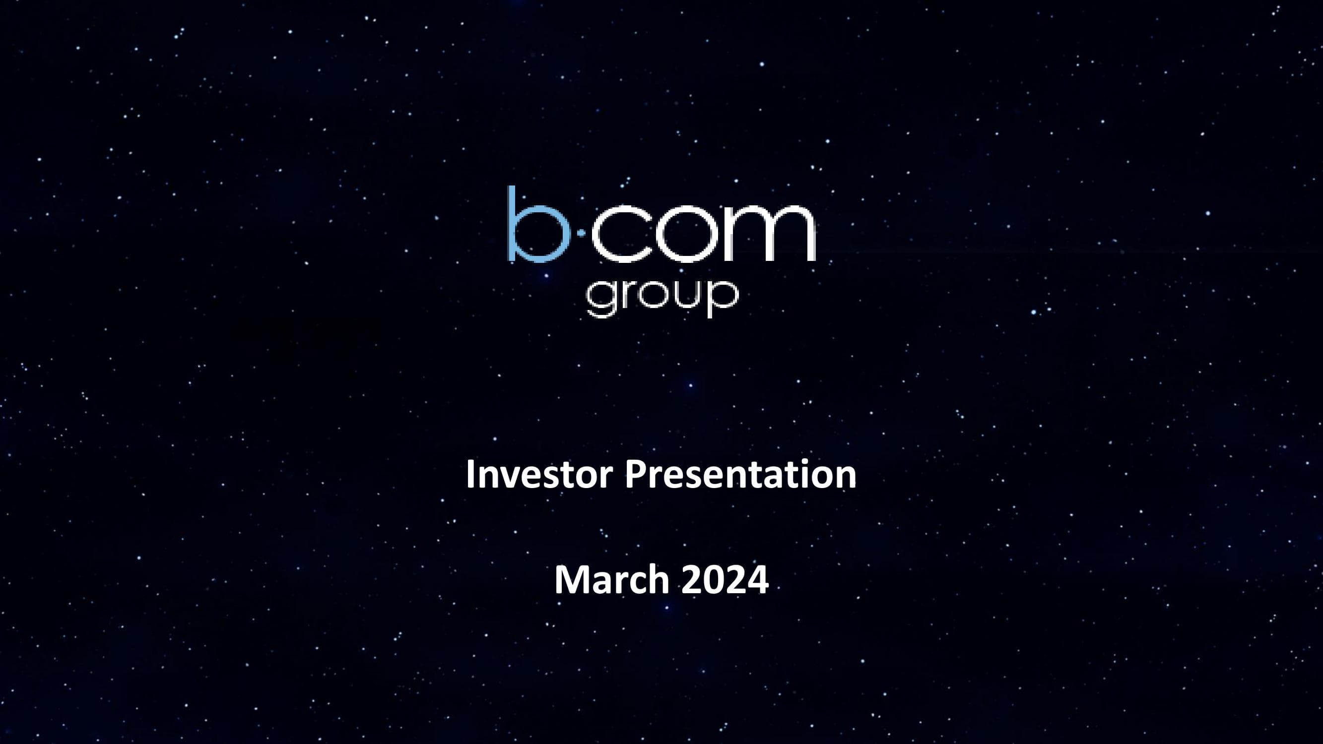 Investor Presentation March 2024 image