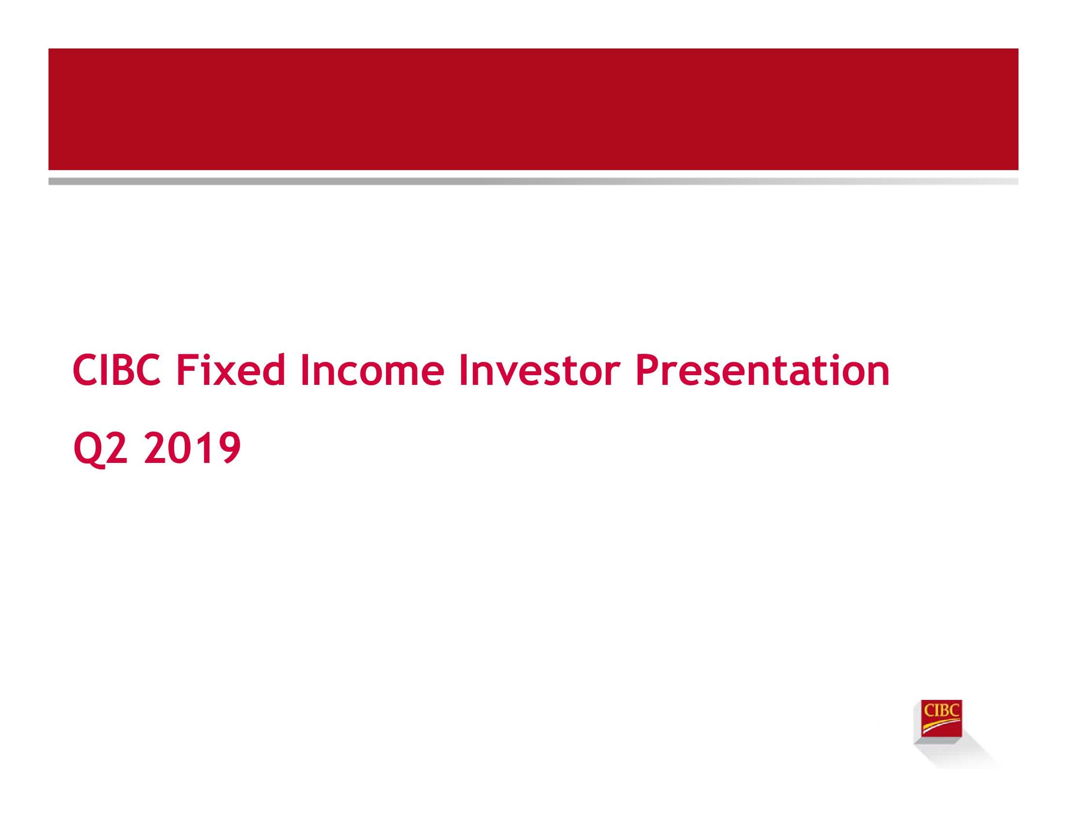 Q2 2019 Fixed Income Investor Presentation image