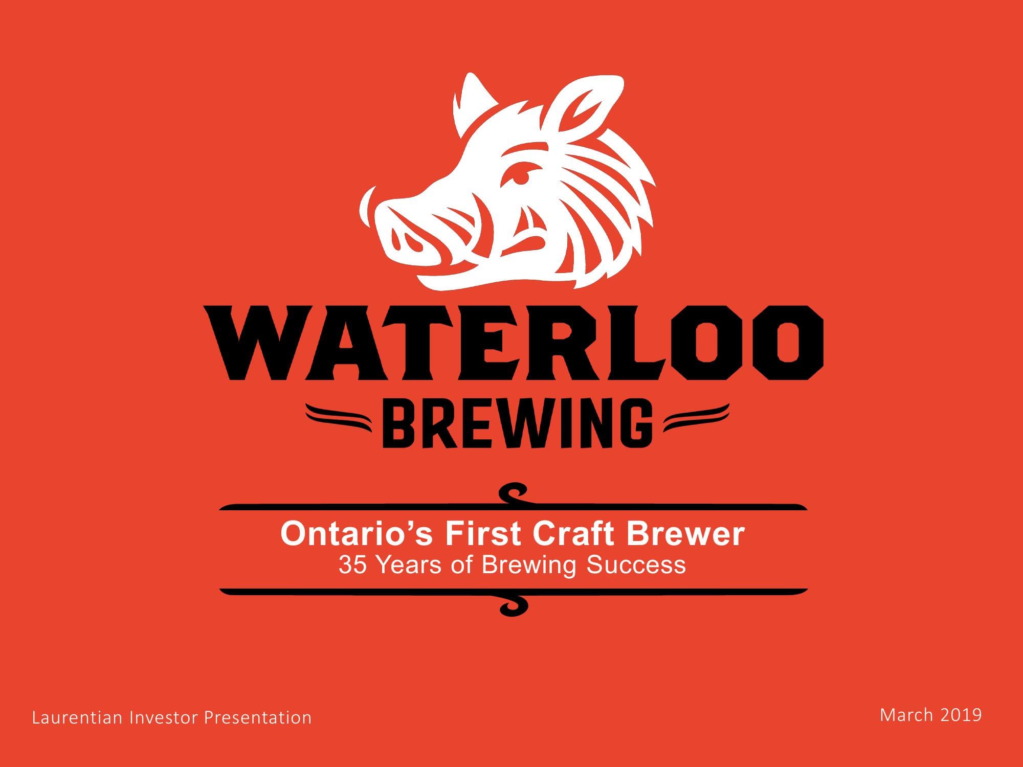 Waterloo Brewing Investment Highlights image