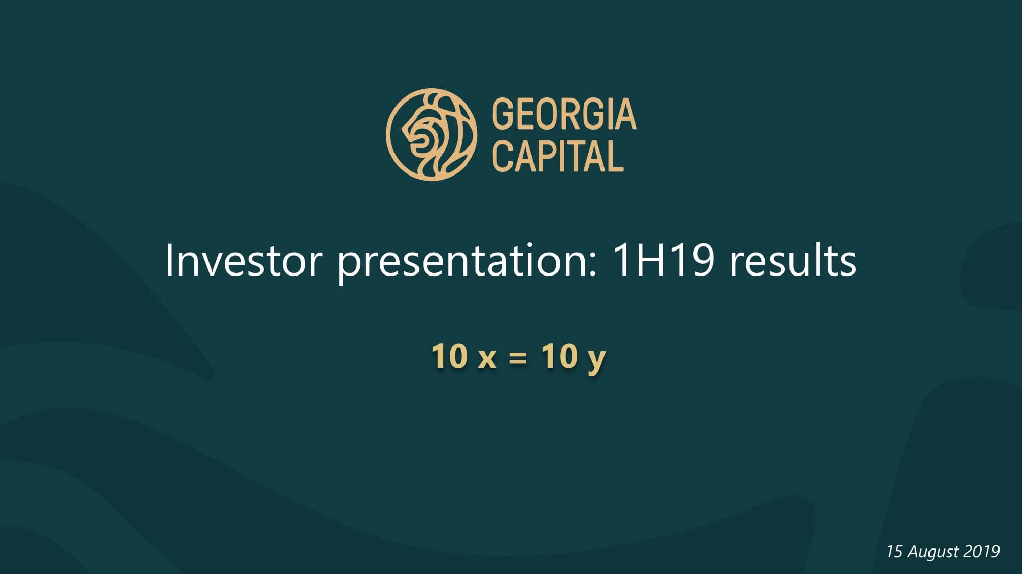 Georgia Capital PLC Investment Overview image