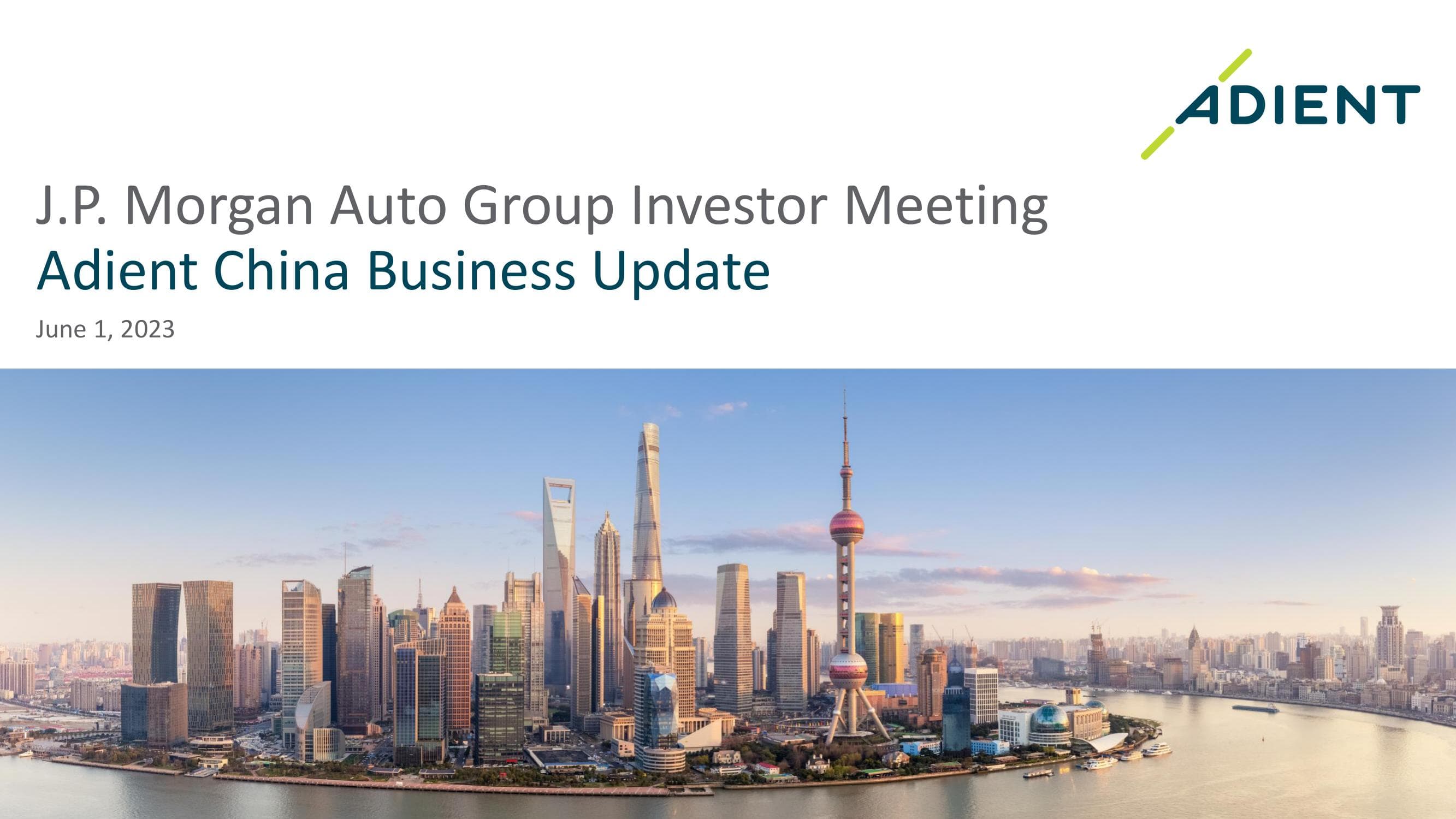 Adient Capital Allocation and China Business Update image