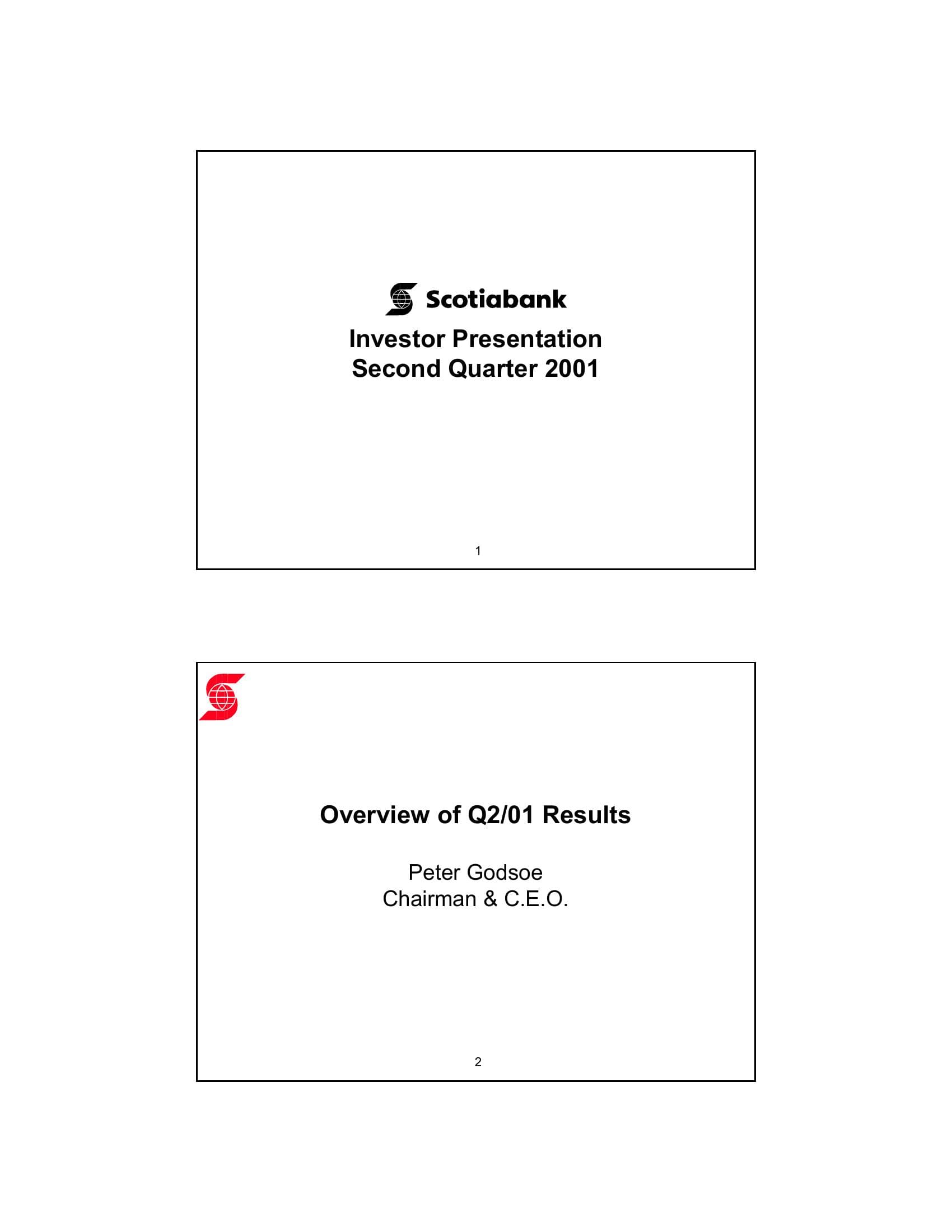 Scotiabank Investor Presentation Q2 2001 image