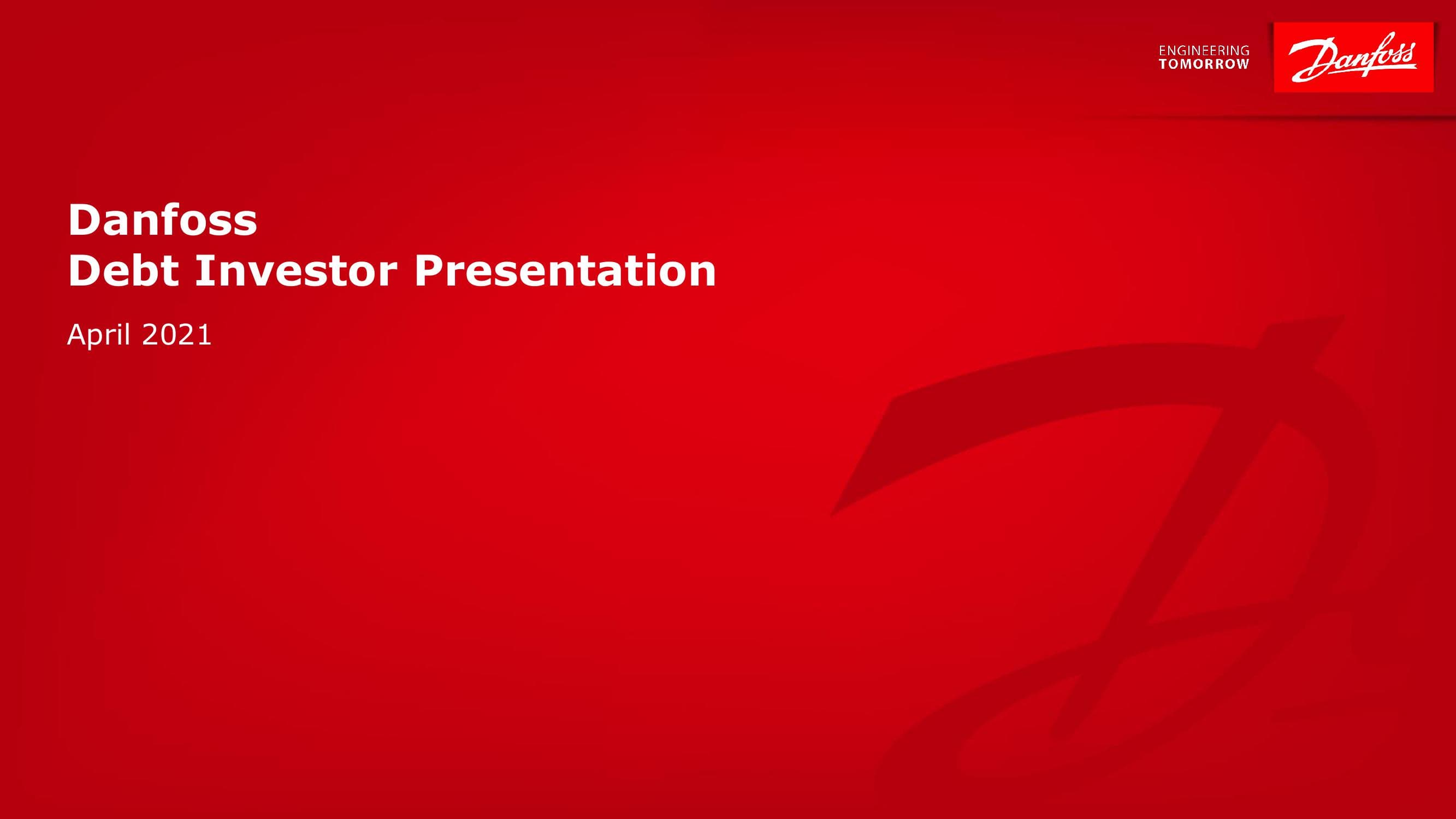 Debt Investor Presentation April 2021 image