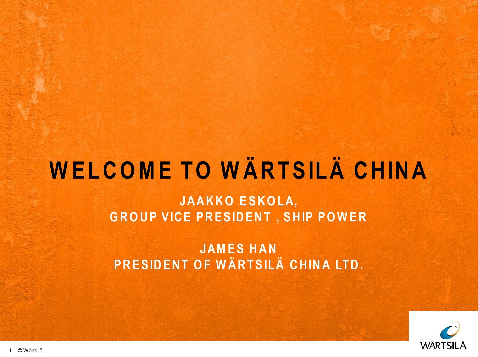 Wärtsilä Corporate Presentation image