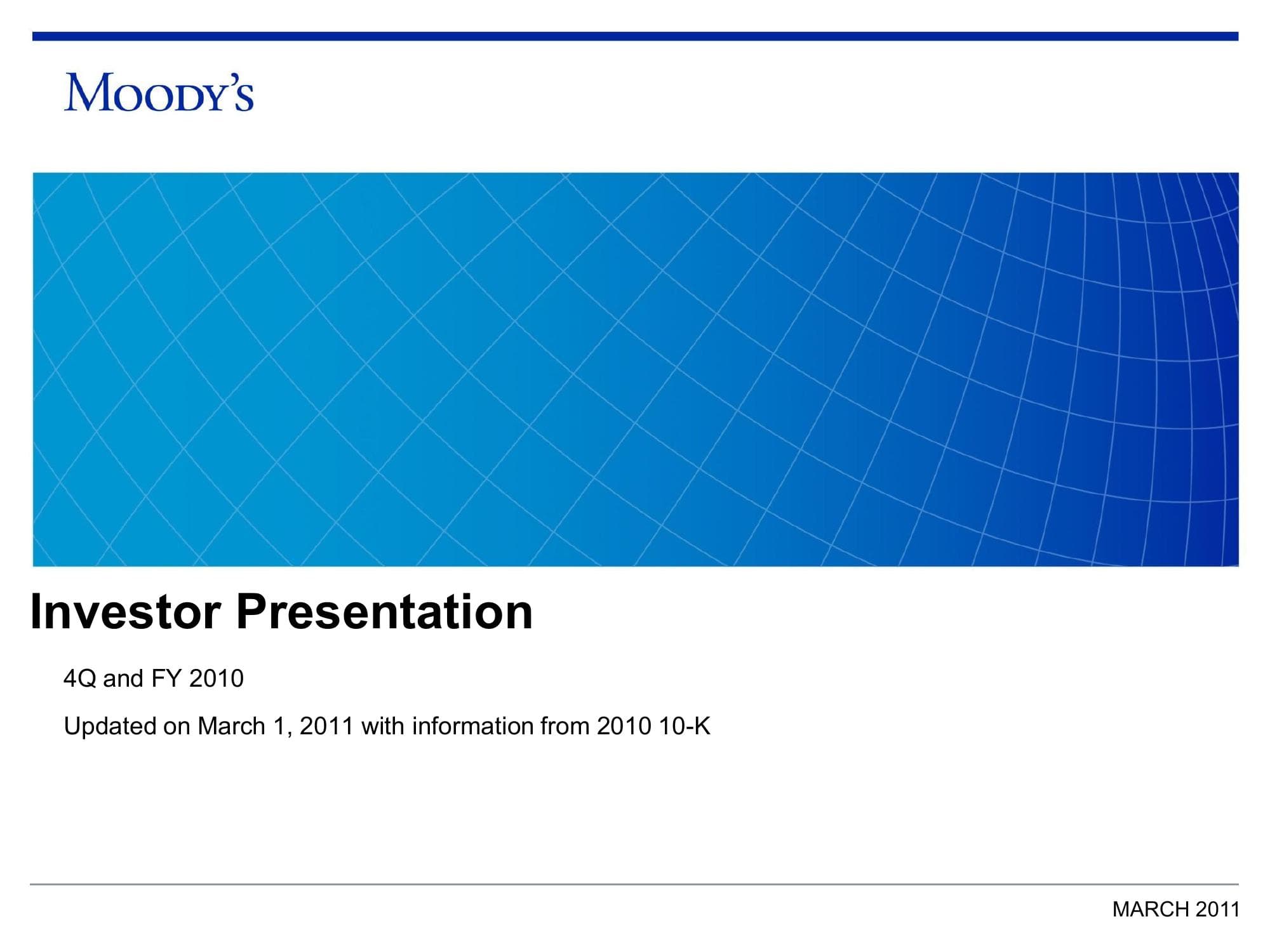 Moody's Corporate Overview and Financial Outlook image