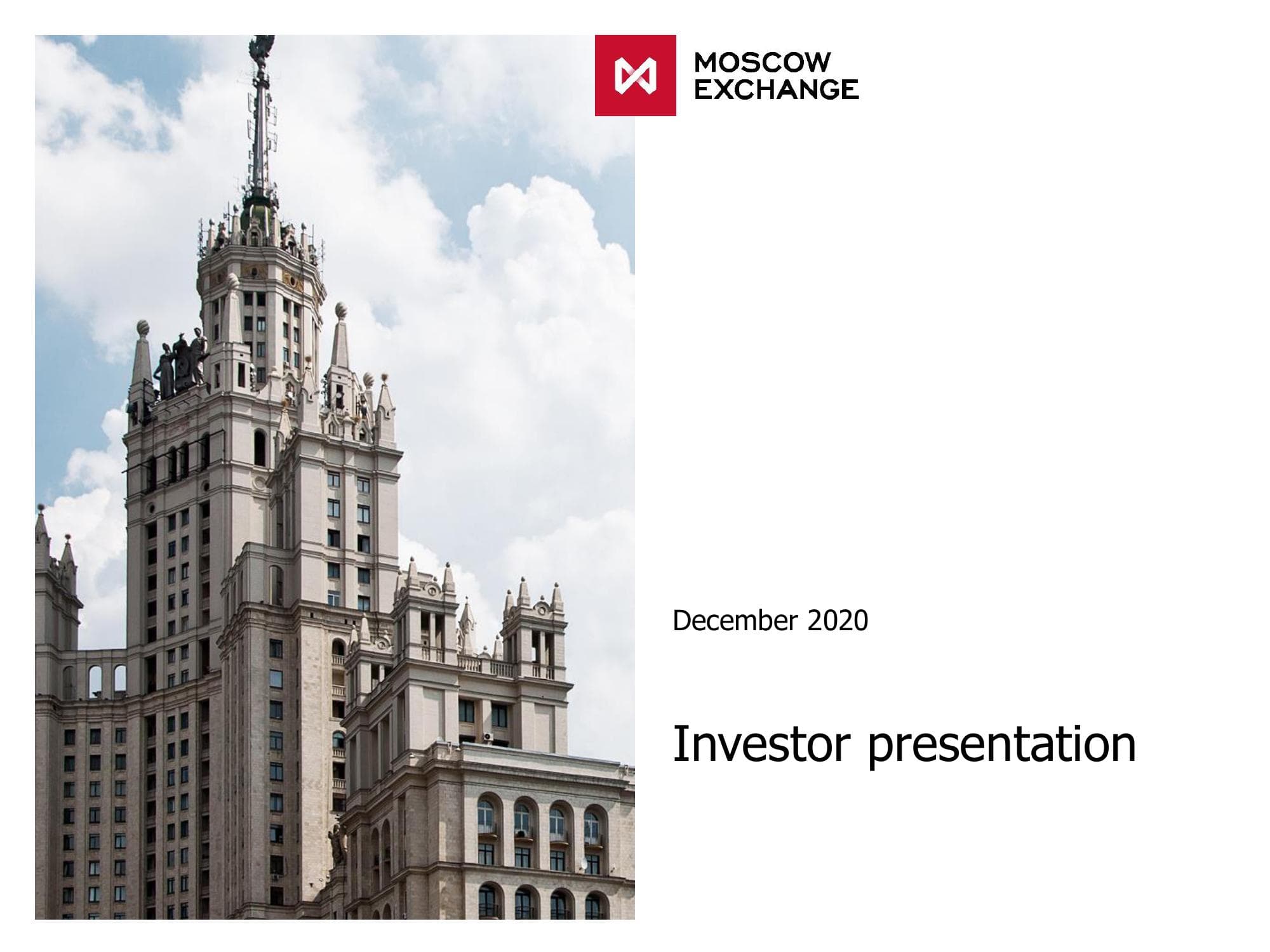 Moscow Exchange Financial Growth Presentation image