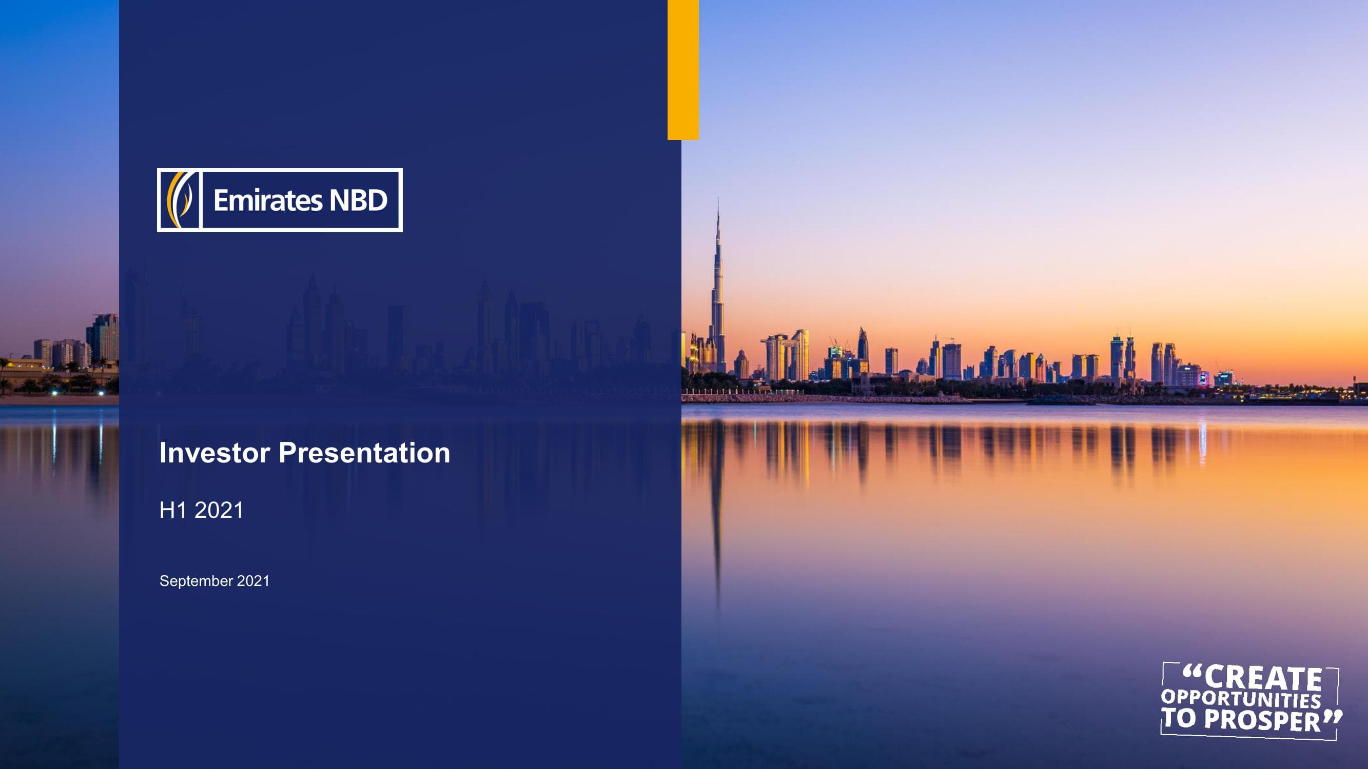 Emirates NBD Investor Presentation H1 2021 image