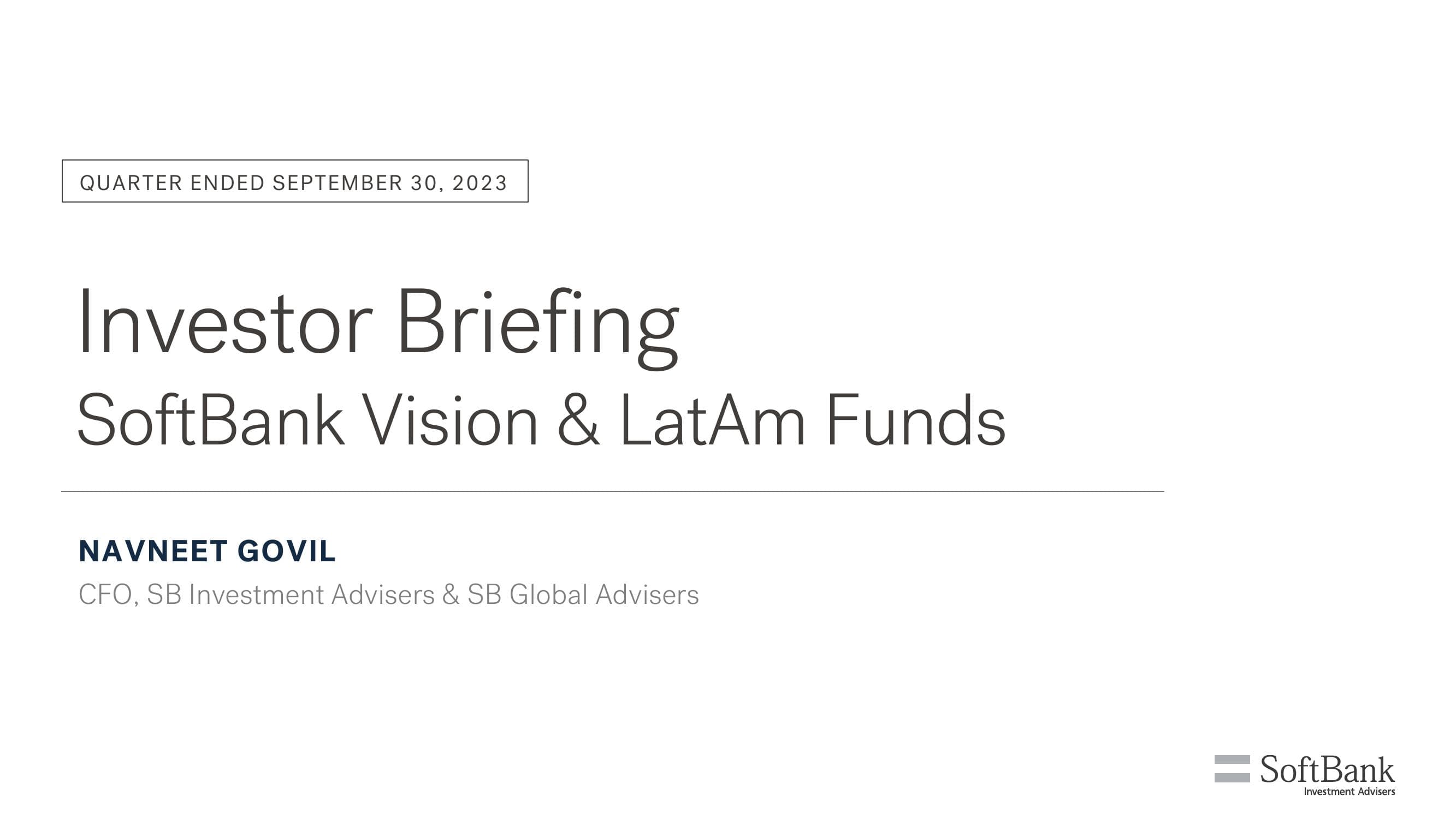 SoftBank Investor Presentation Deck image