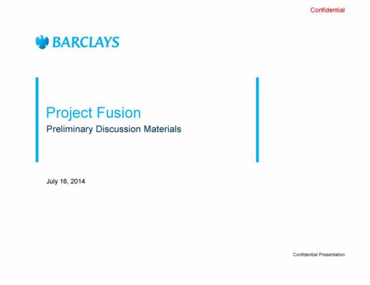 Barclays Investment Banking Pitch Book image