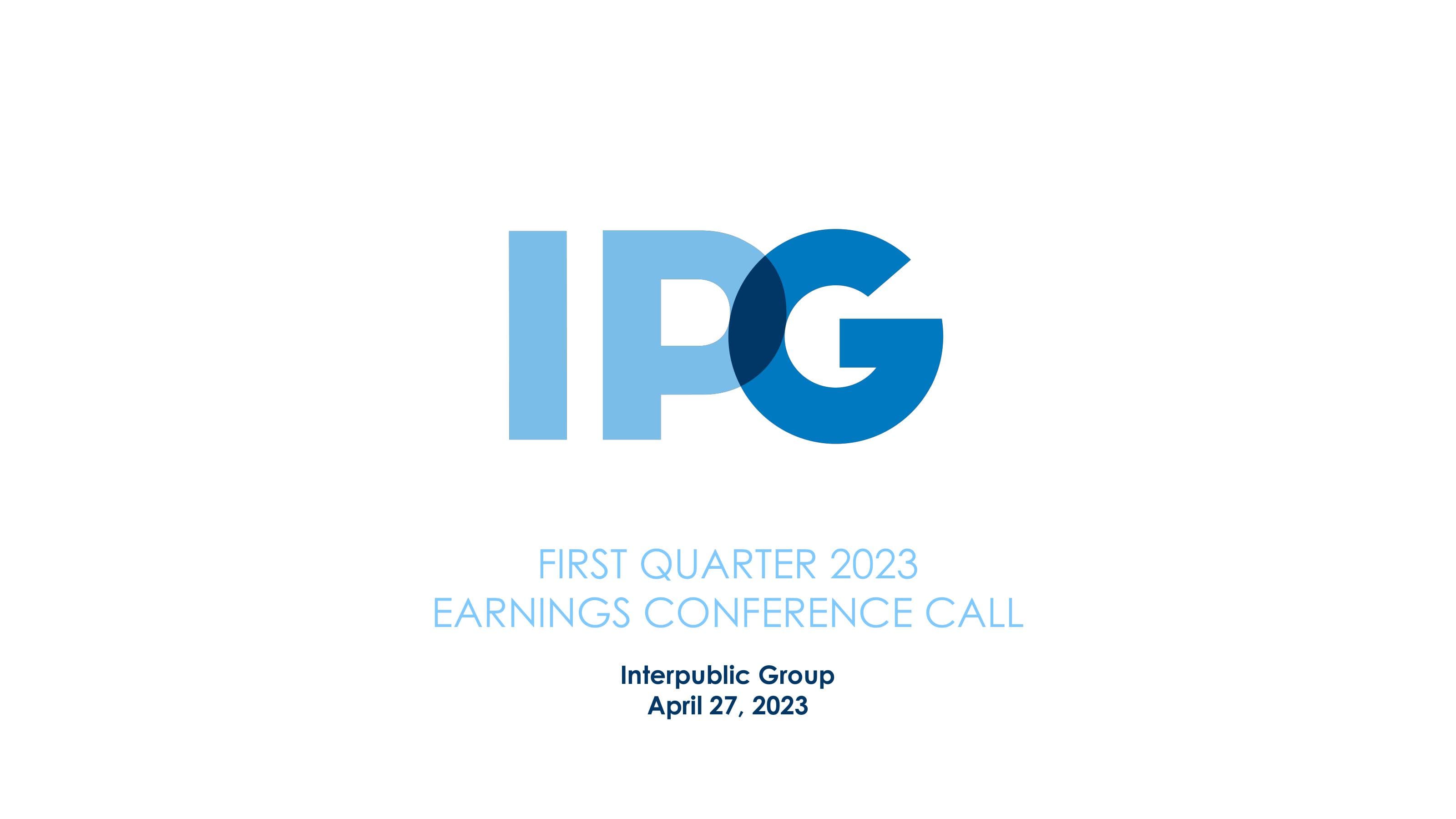 First Quarter 2023 Earnings Conference Call image