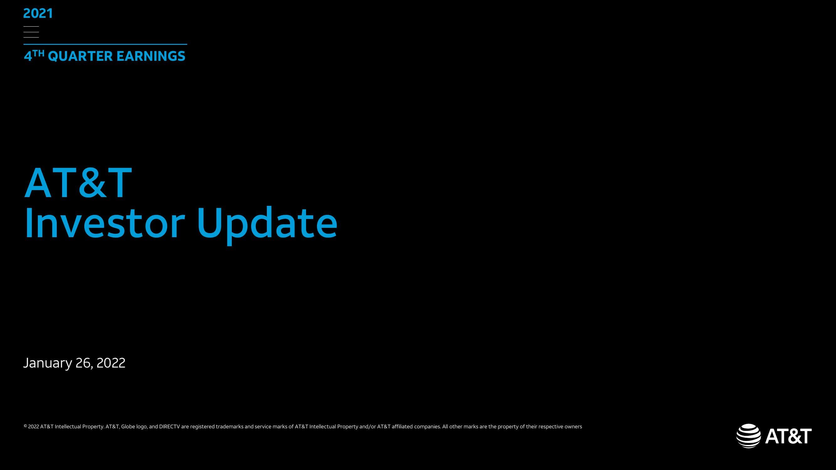 AT&T Results Presentation Deck image