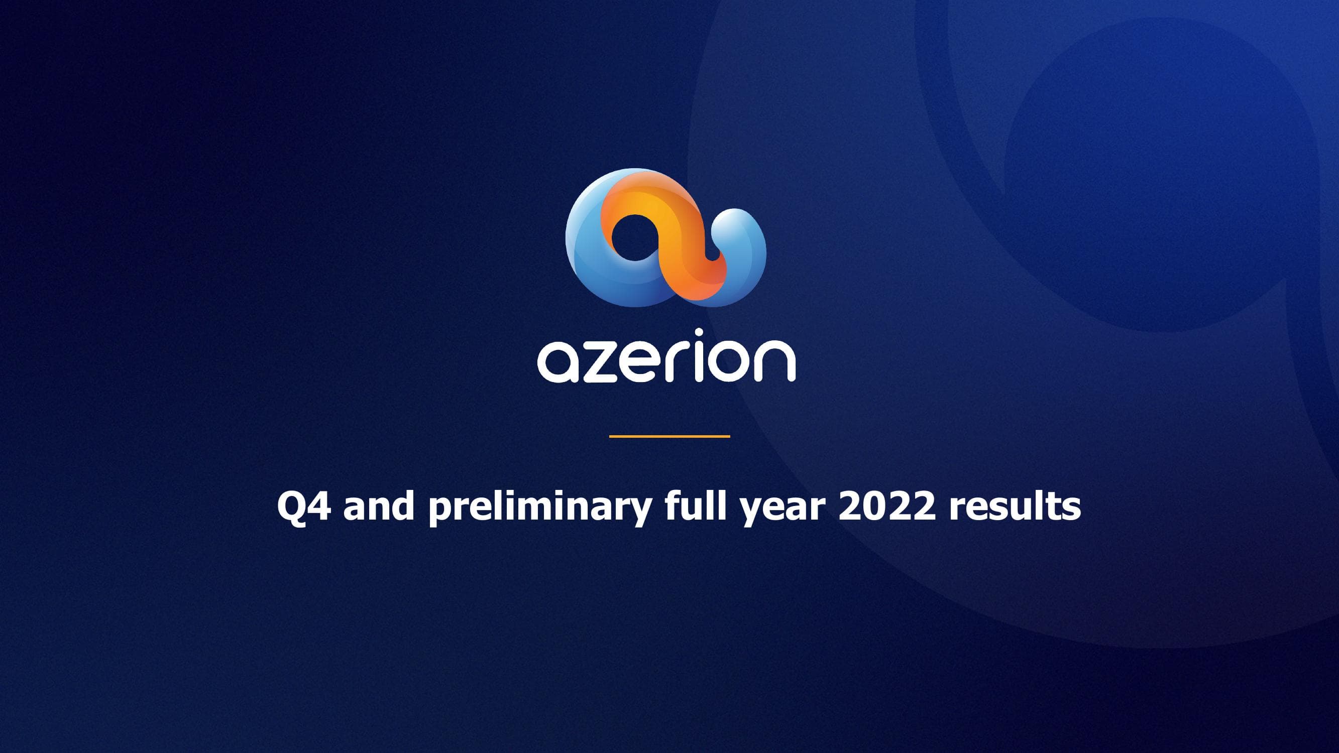 Azerion Results Presentation Deck image