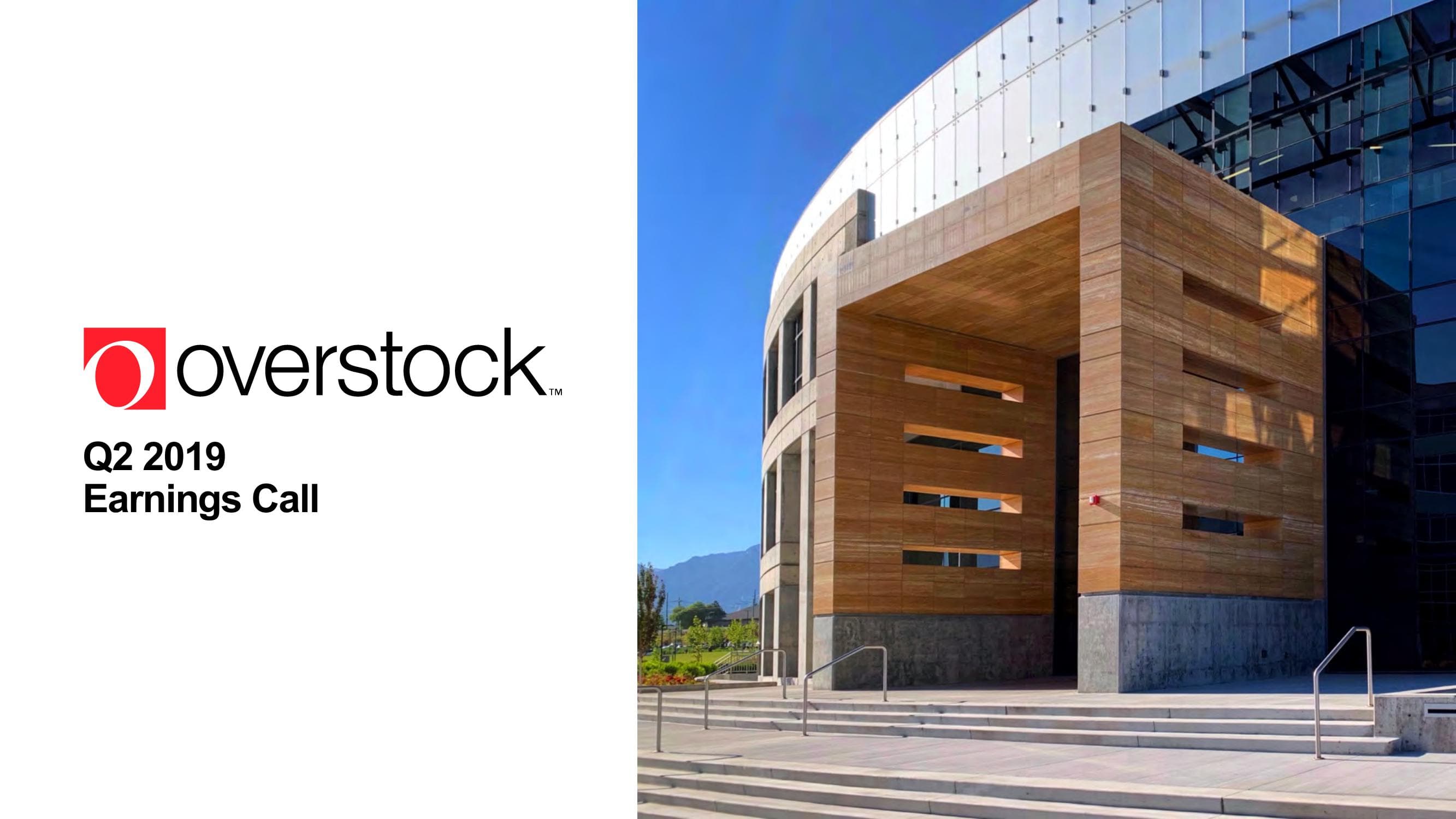 Overstock Results Presentation Deck image