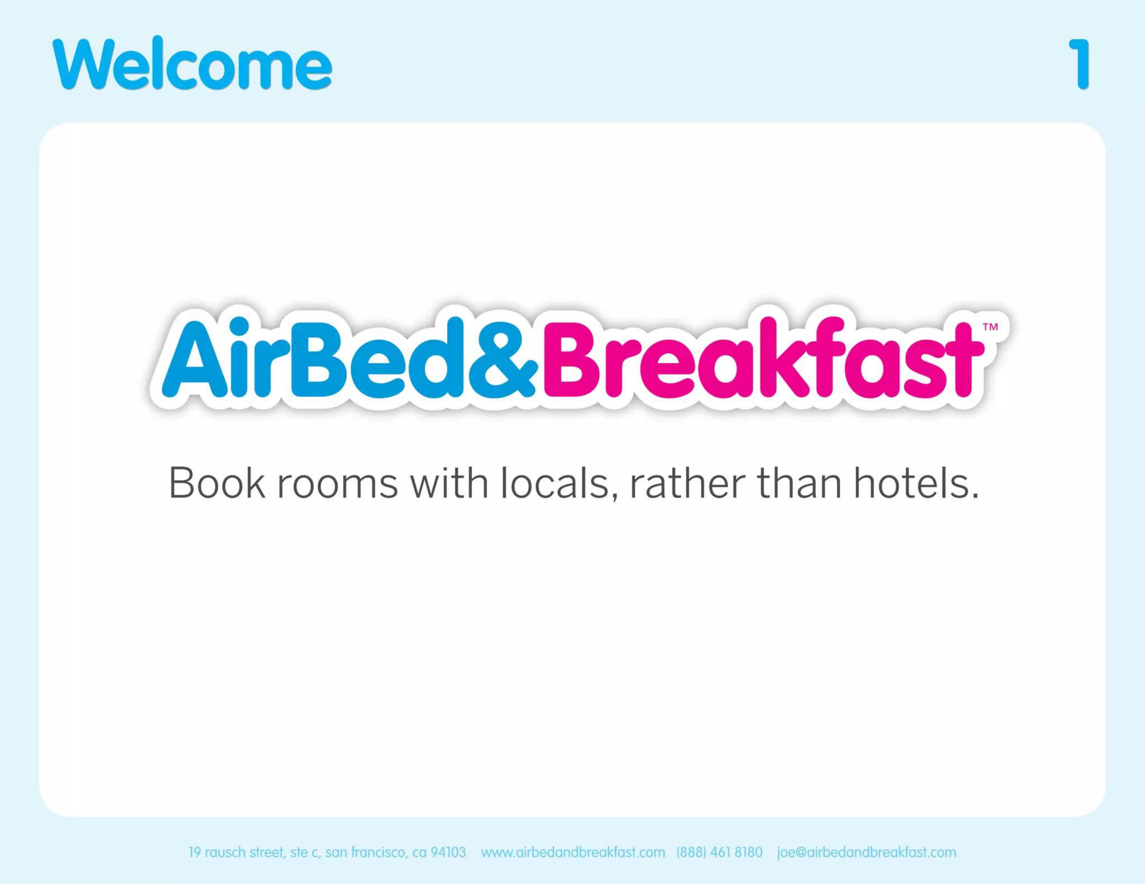 Airbnb Start Up Pitch Deck image