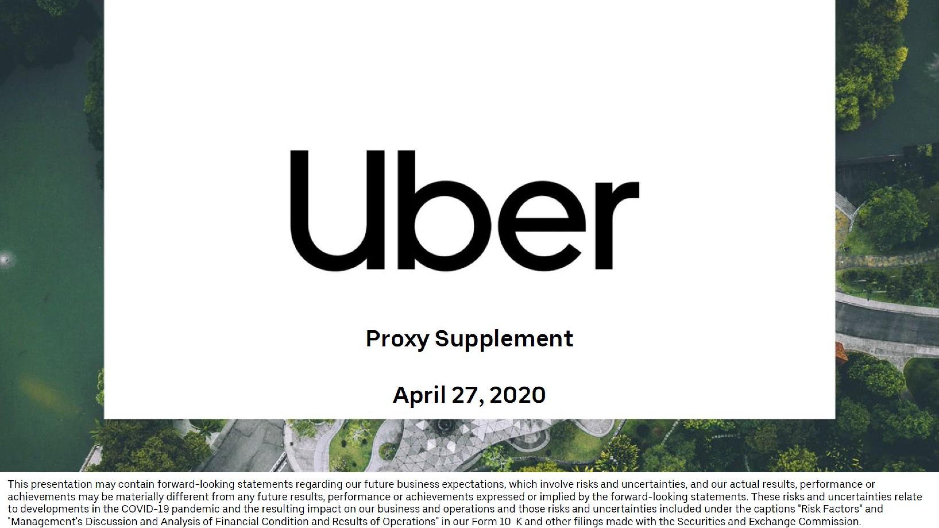 Uber Shareholder Engagement Presentation Deck image