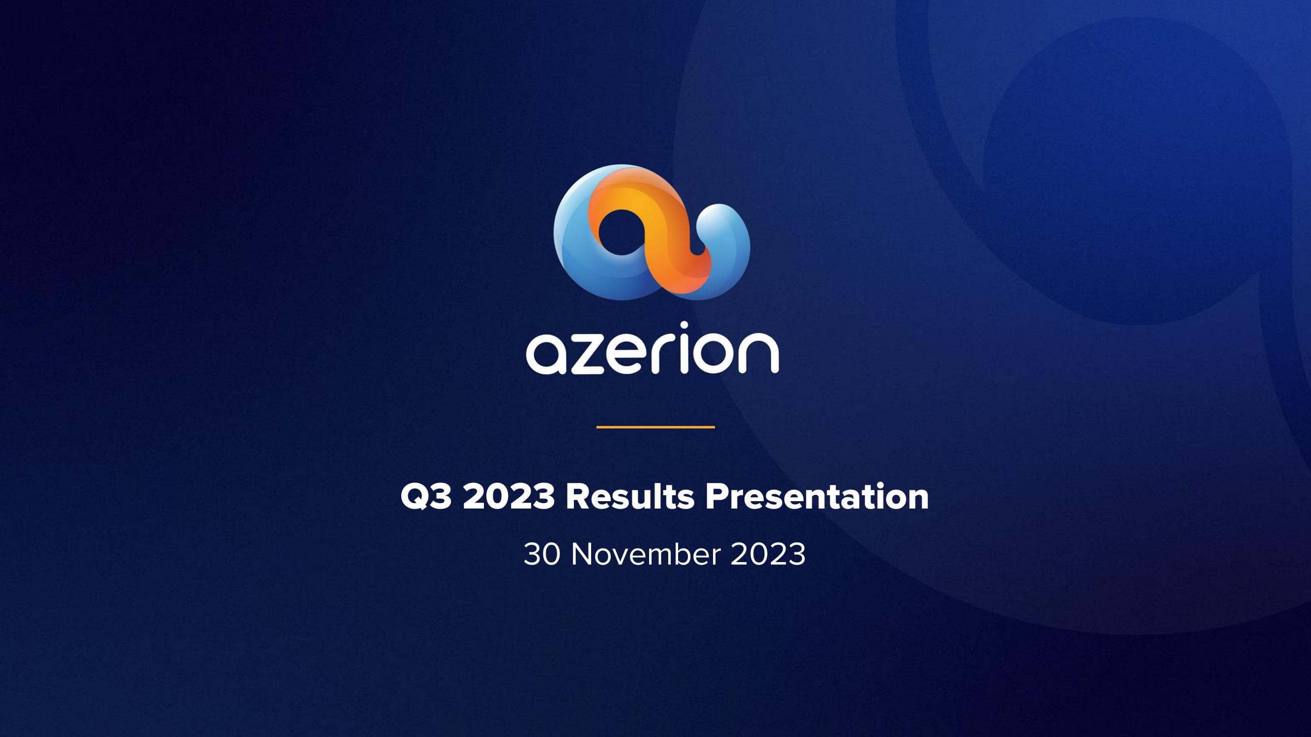 Azerion Results Presentation Deck image