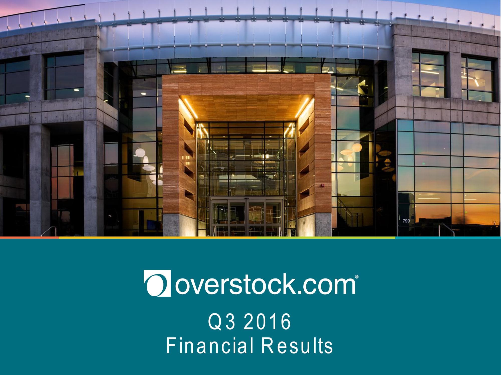 Overstock Results Presentation Deck image