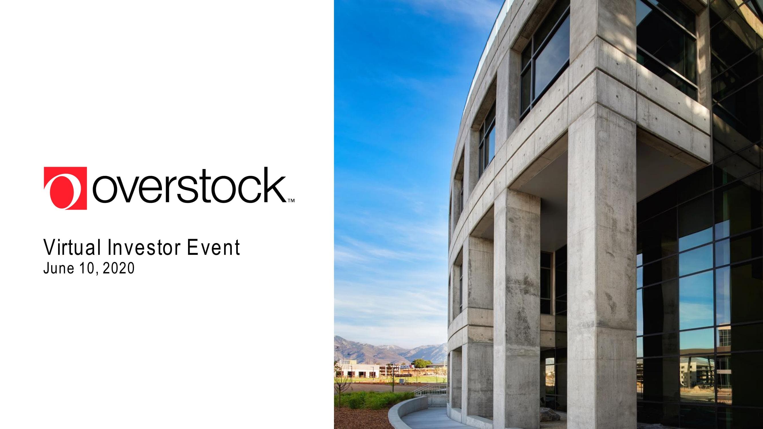 Overstock Investor Event Presentation Deck image