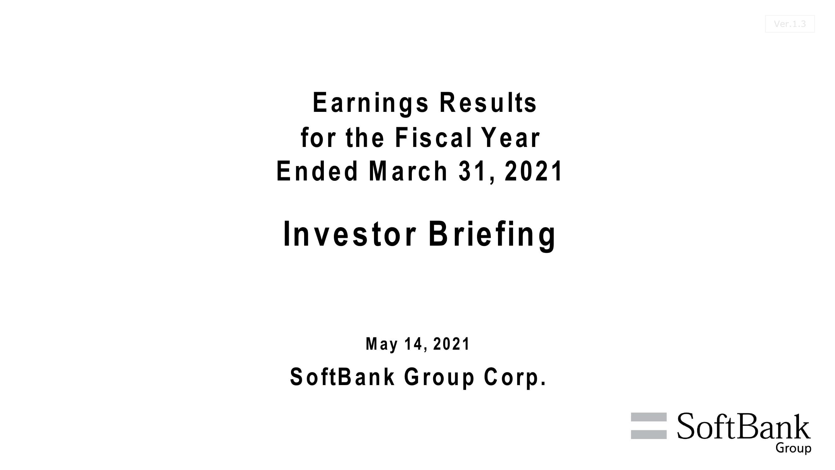 SoftBank Results Presentation Deck image