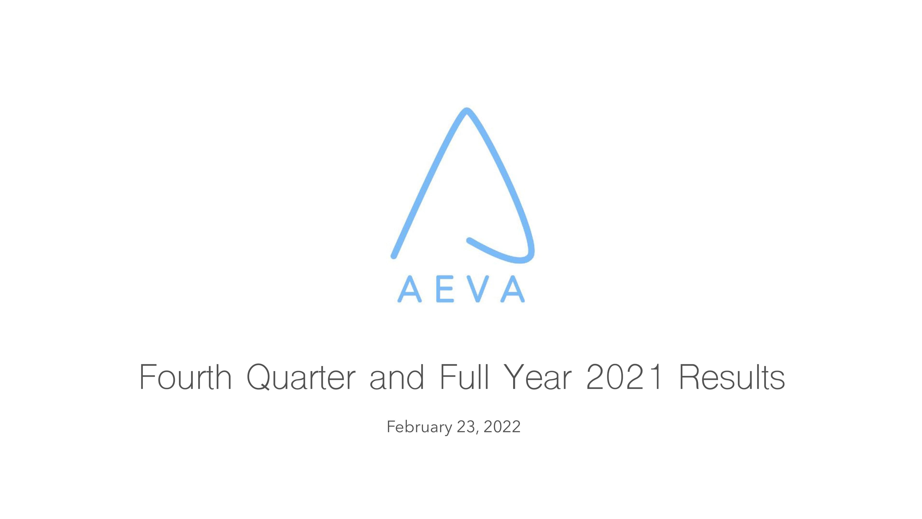 Aeva Results Presentation Deck image