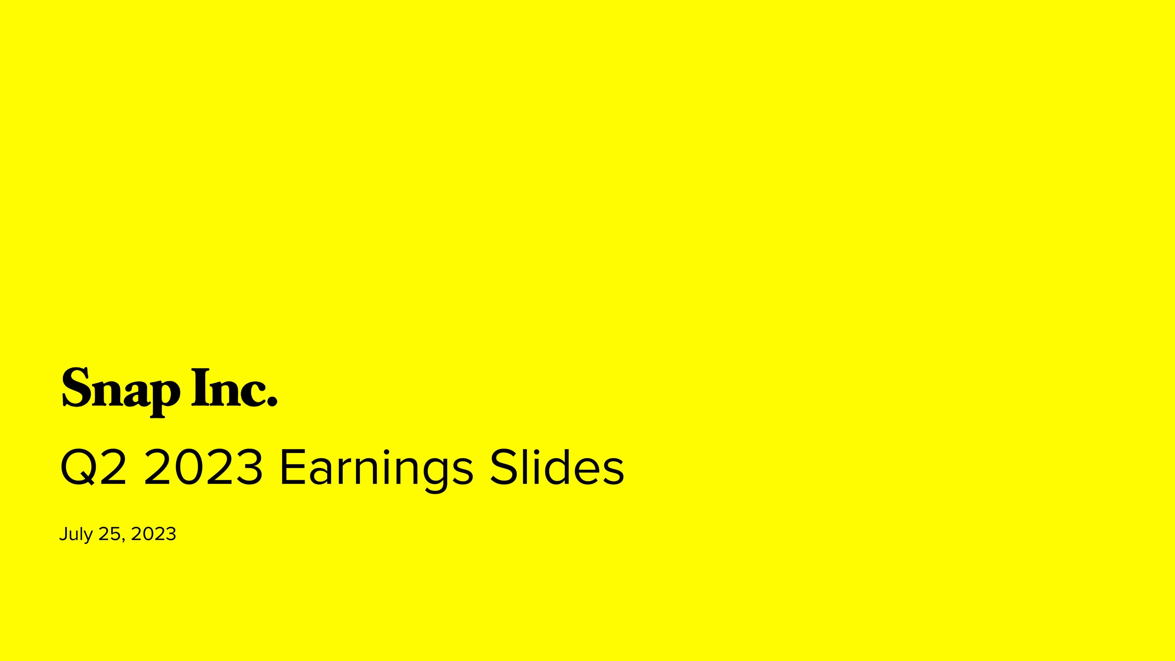 Snap Inc Results Presentation Deck image