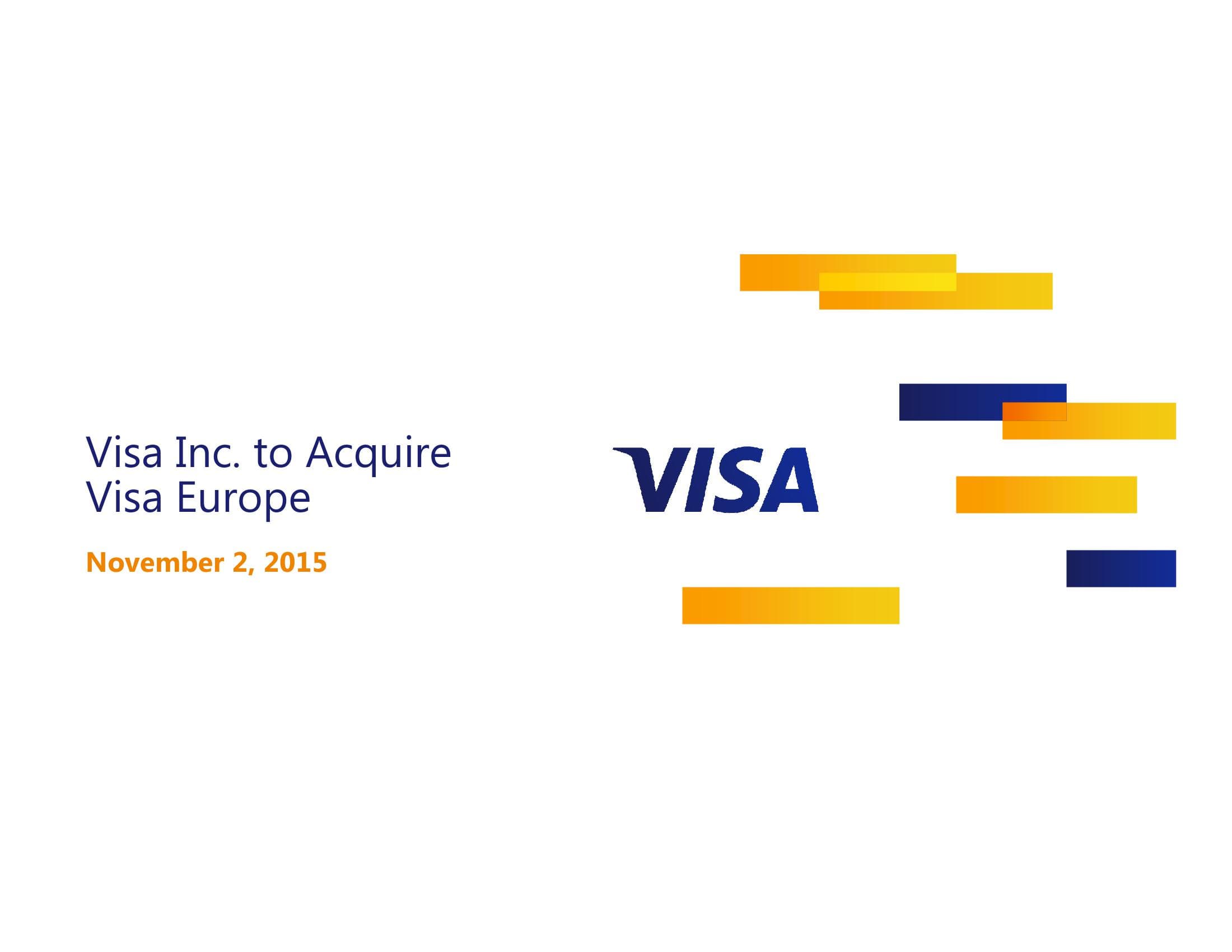 Visa Inc. to Acquire Visa Europe image