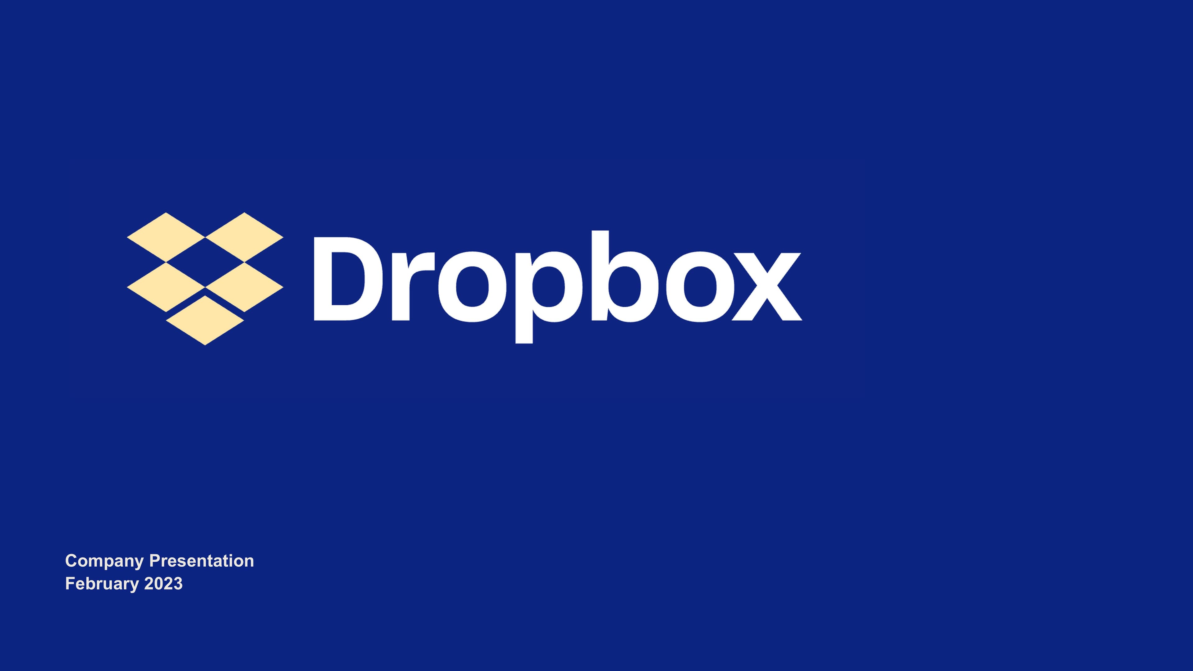 Dropbox Investor Presentation Deck image