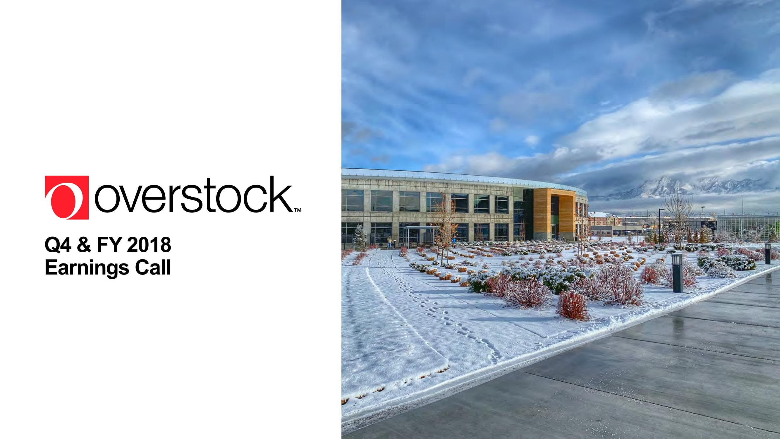 Overstock Results Presentation Deck image