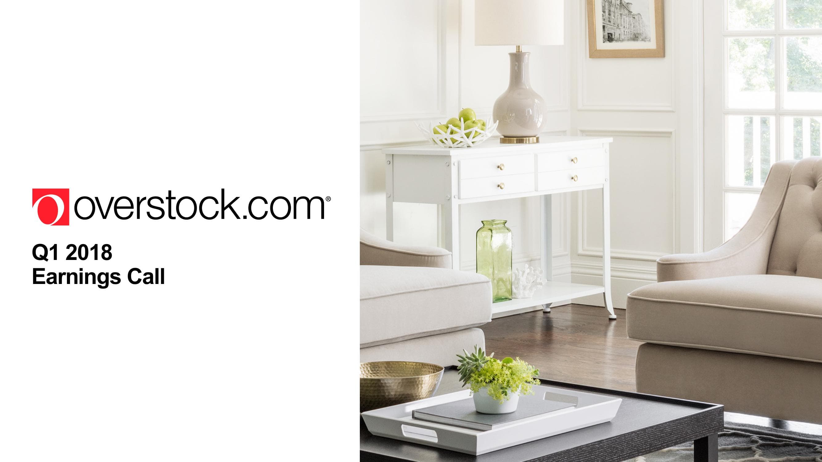 Overstock Results Presentation Deck image