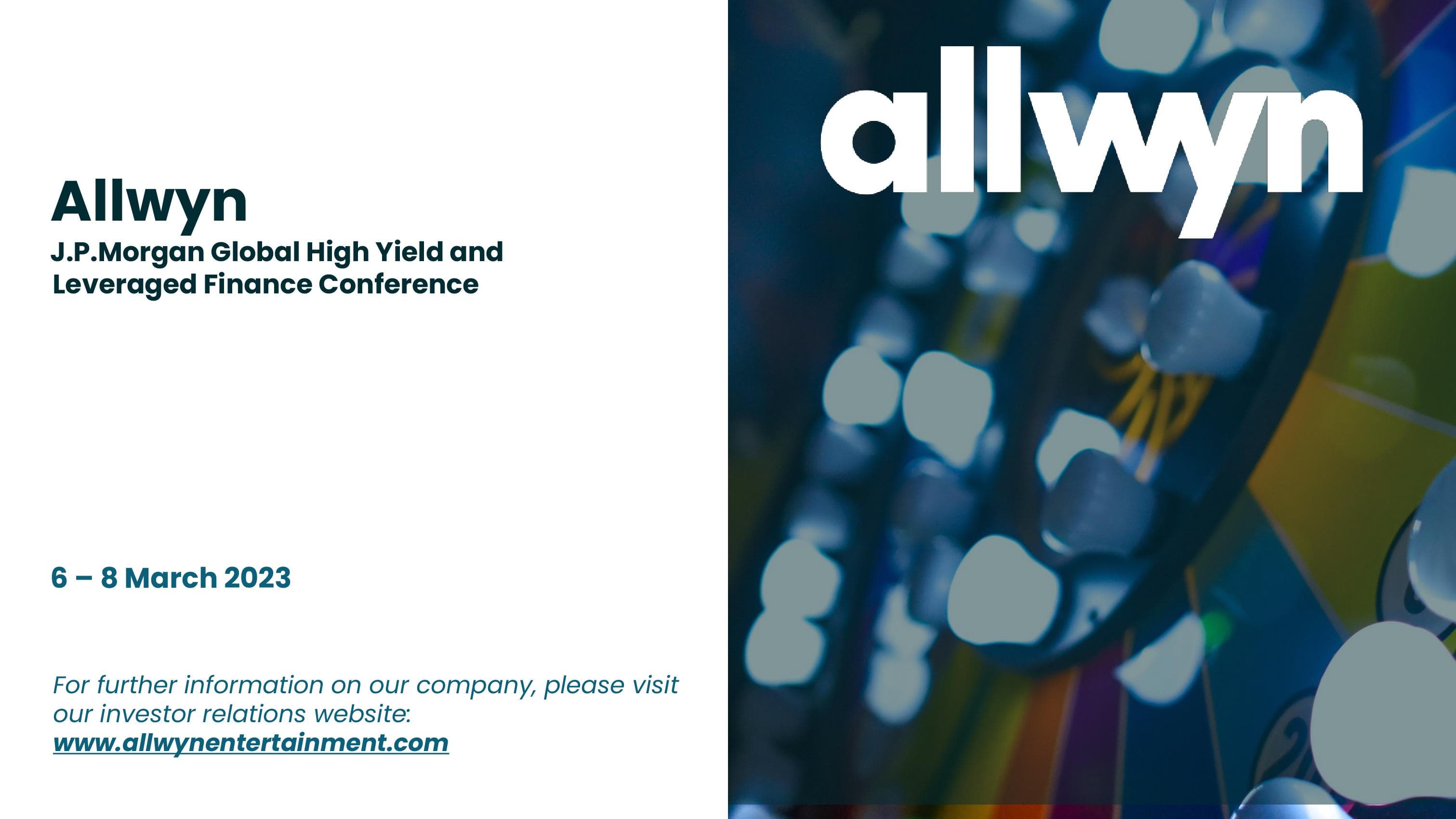 Allwyn Investor Conference Presentation Deck image