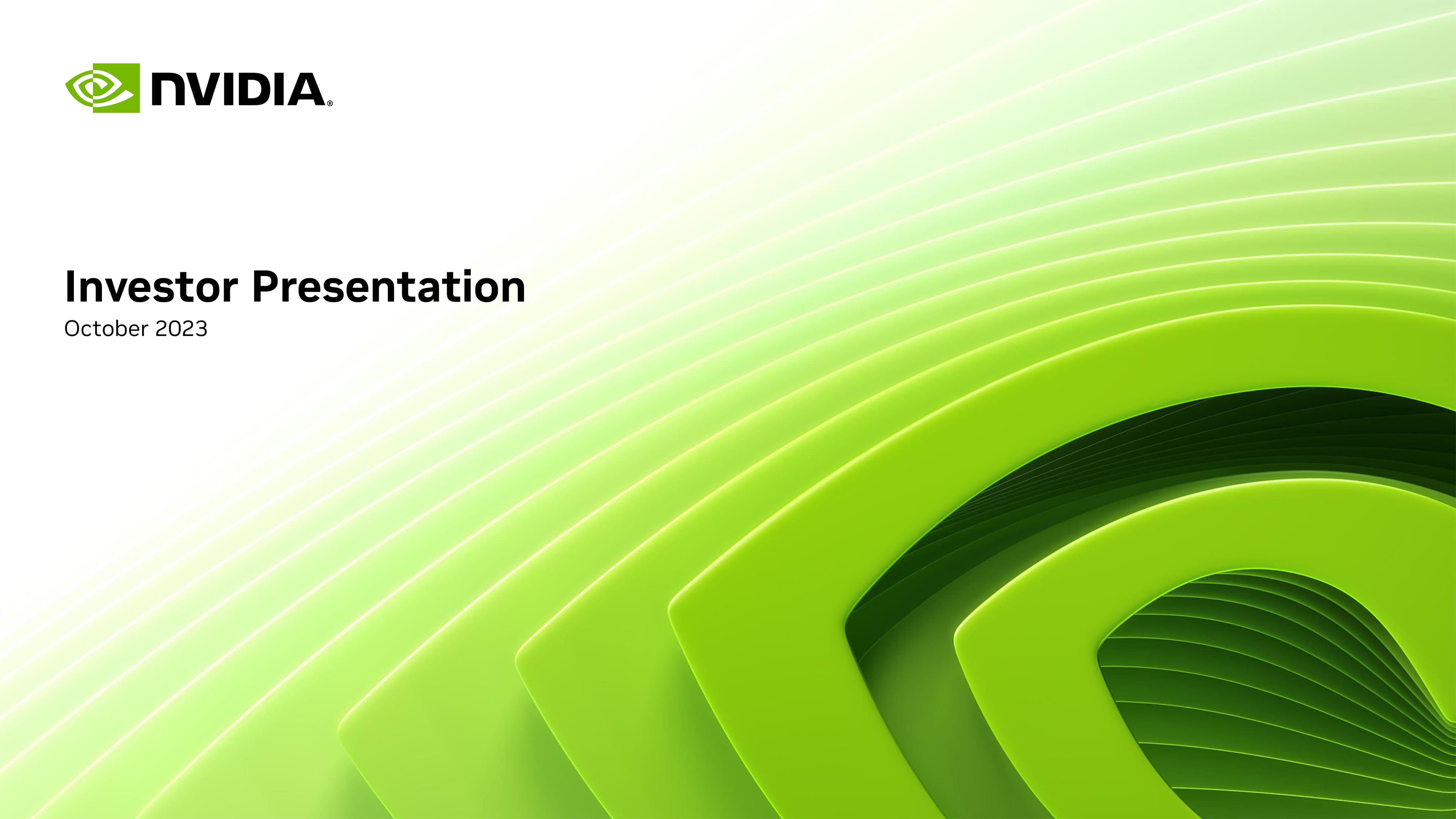 NVIDIA Investor Presentation Deck image