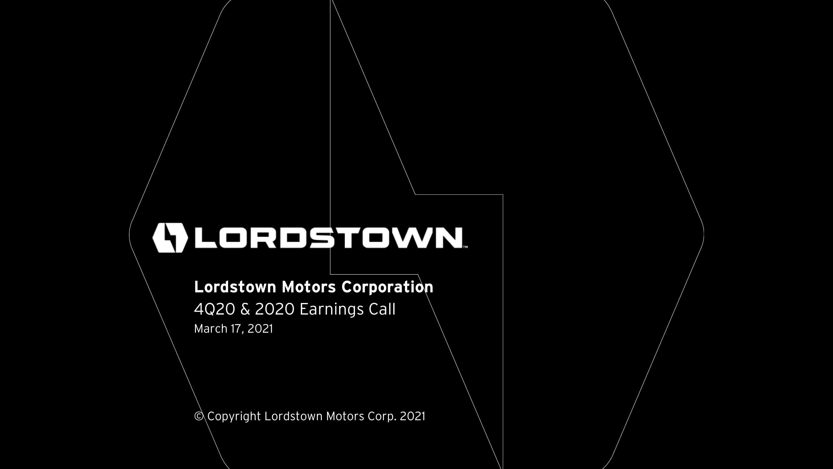 Lordstown Motors Results Presentation Deck image