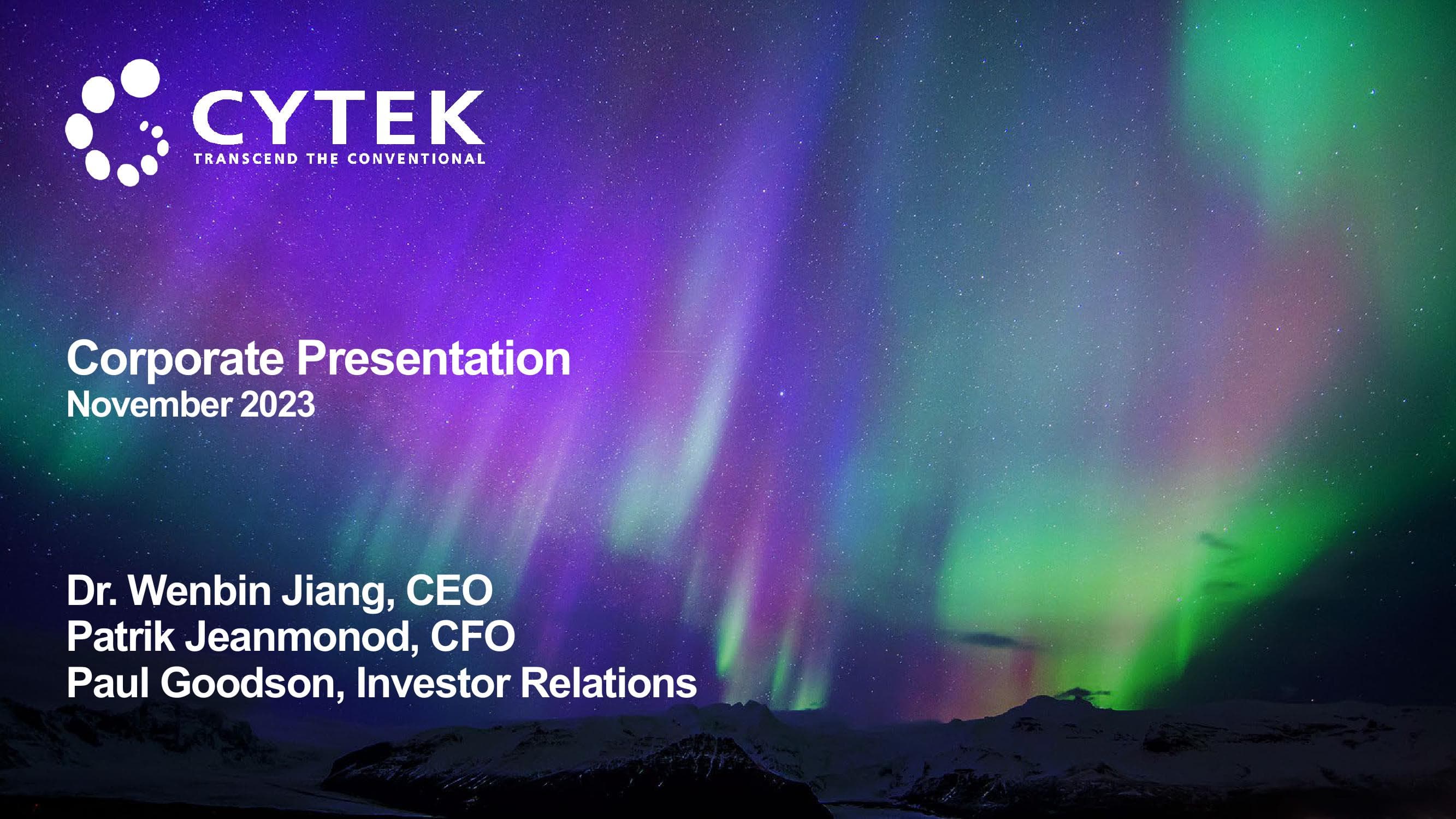 Cytek Investor Presentation Deck image