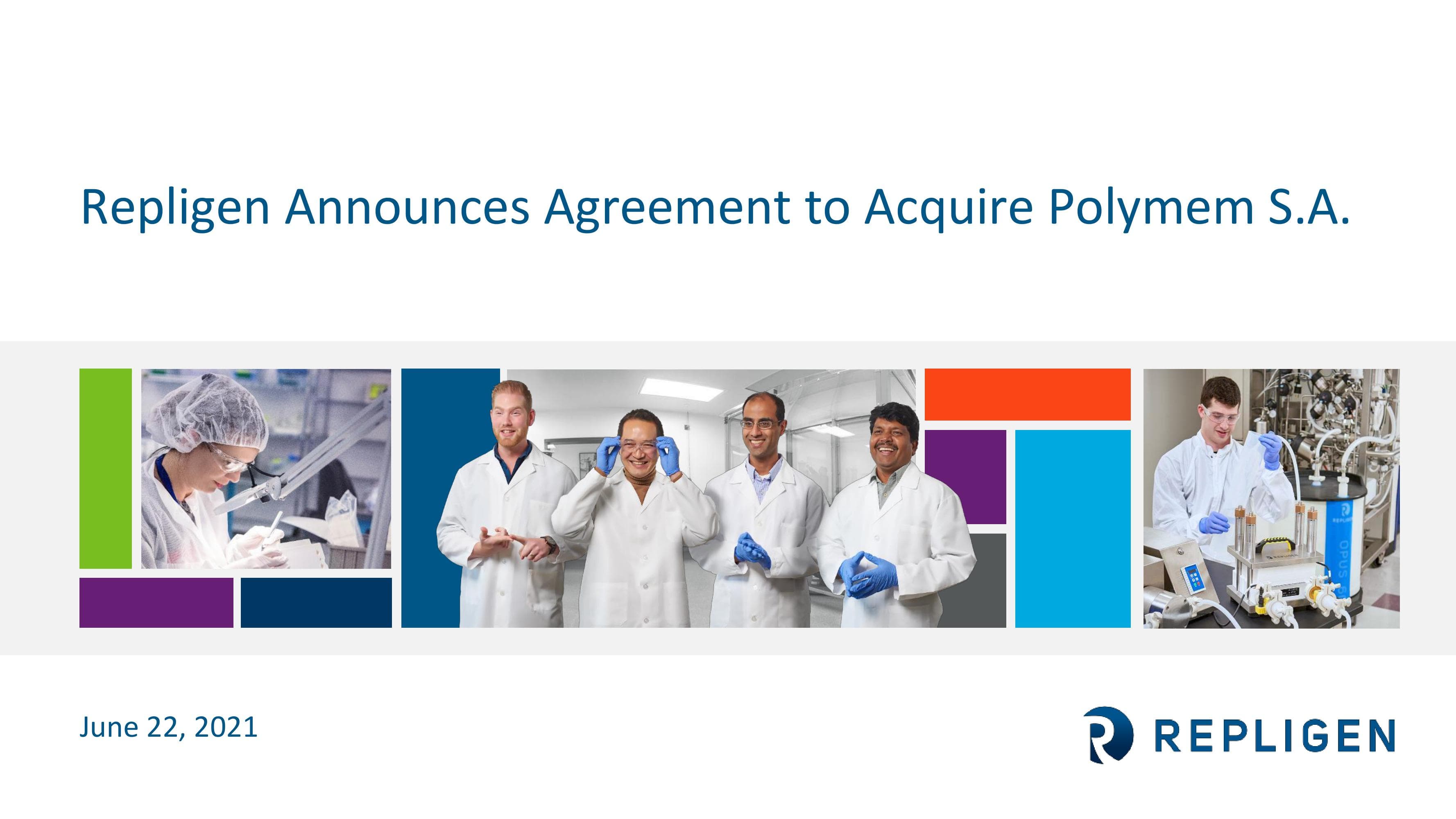 Repligen Announces Agreement to Acquire Polymem S.A image