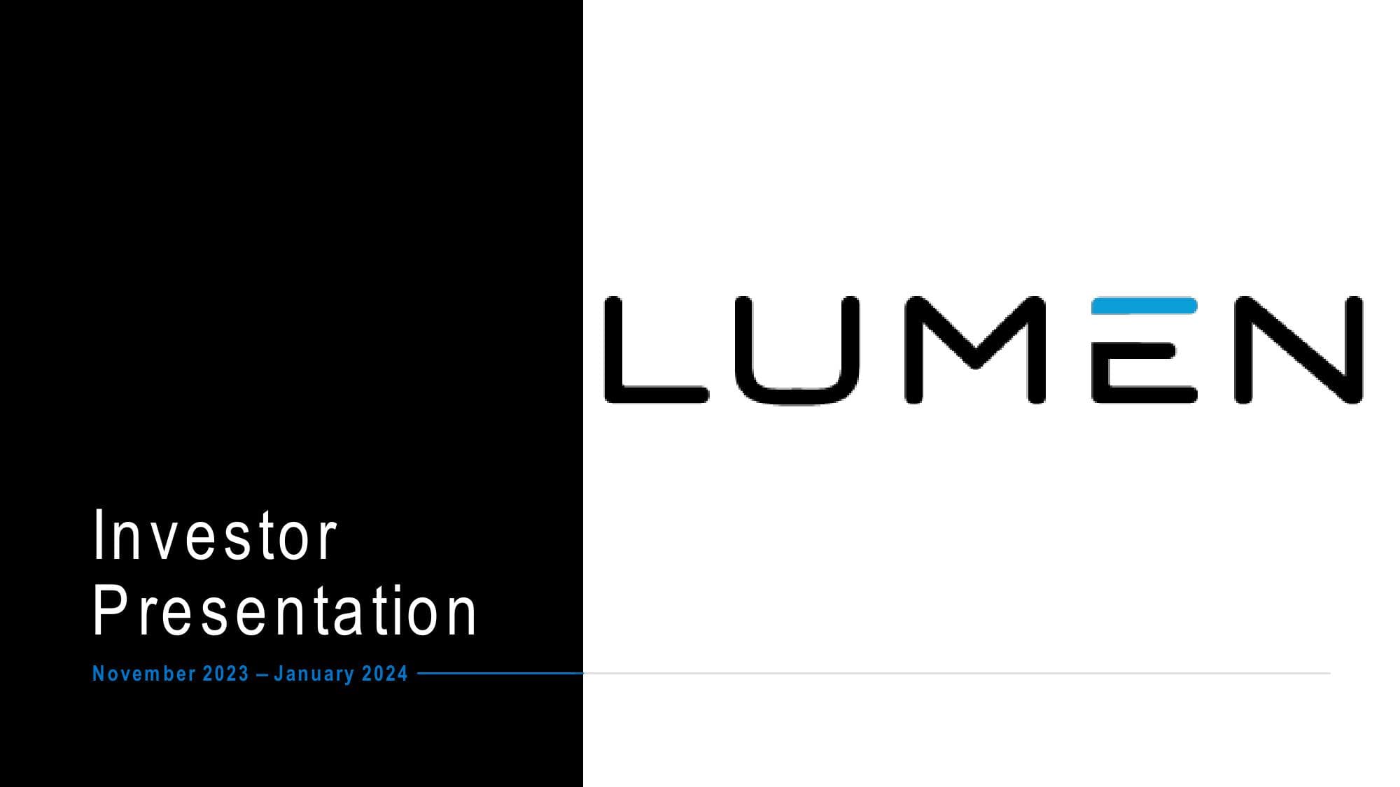 Lumen Investor Presentation Deck image