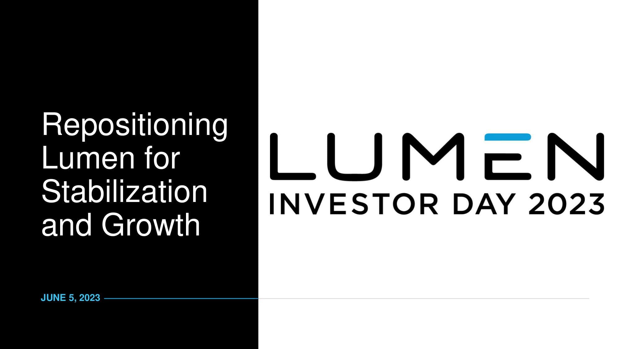 Lumen Investor Day Presentation Deck image