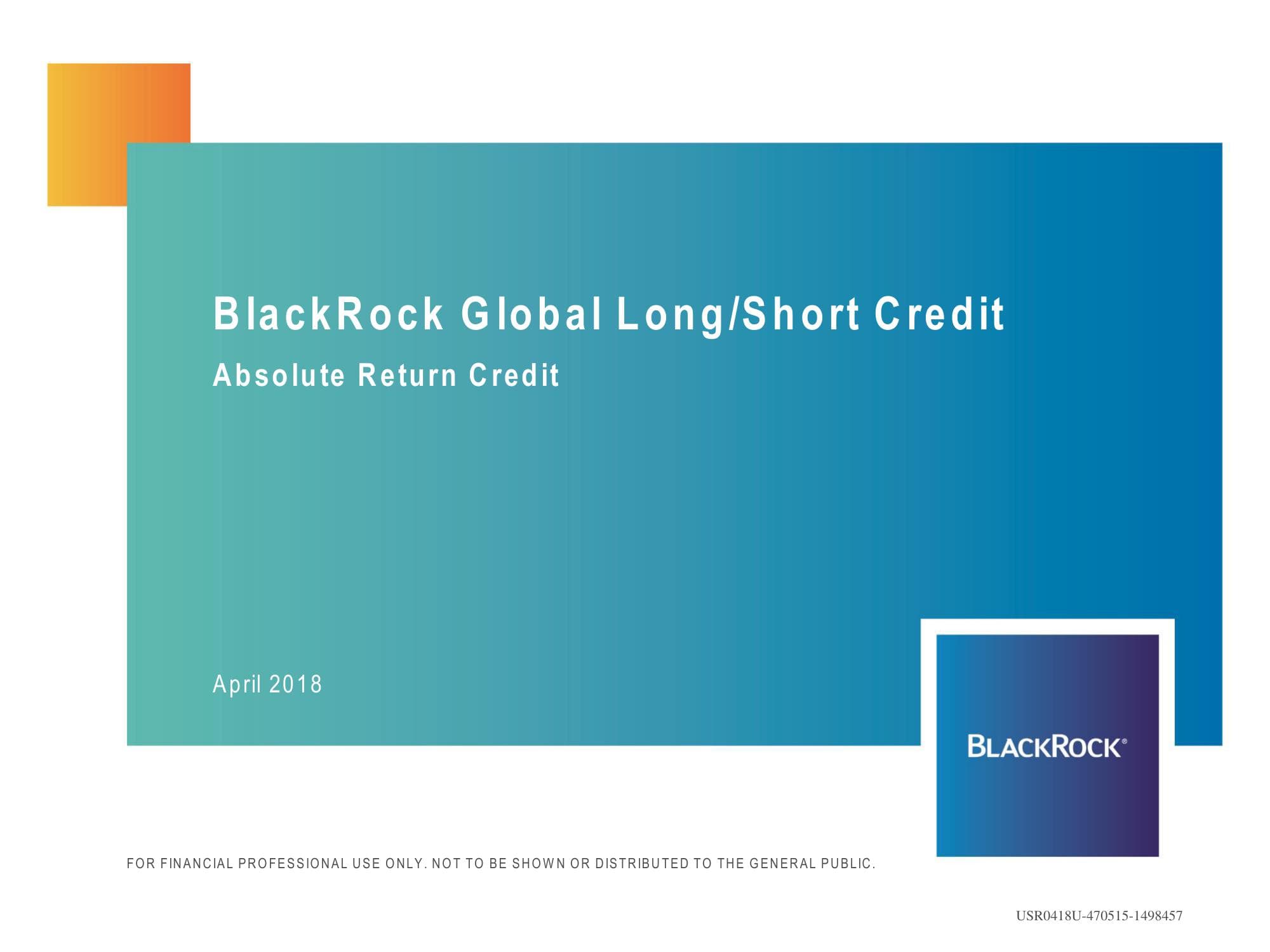 BlackRock Global Long/Short Credit Absolute Return Credit image