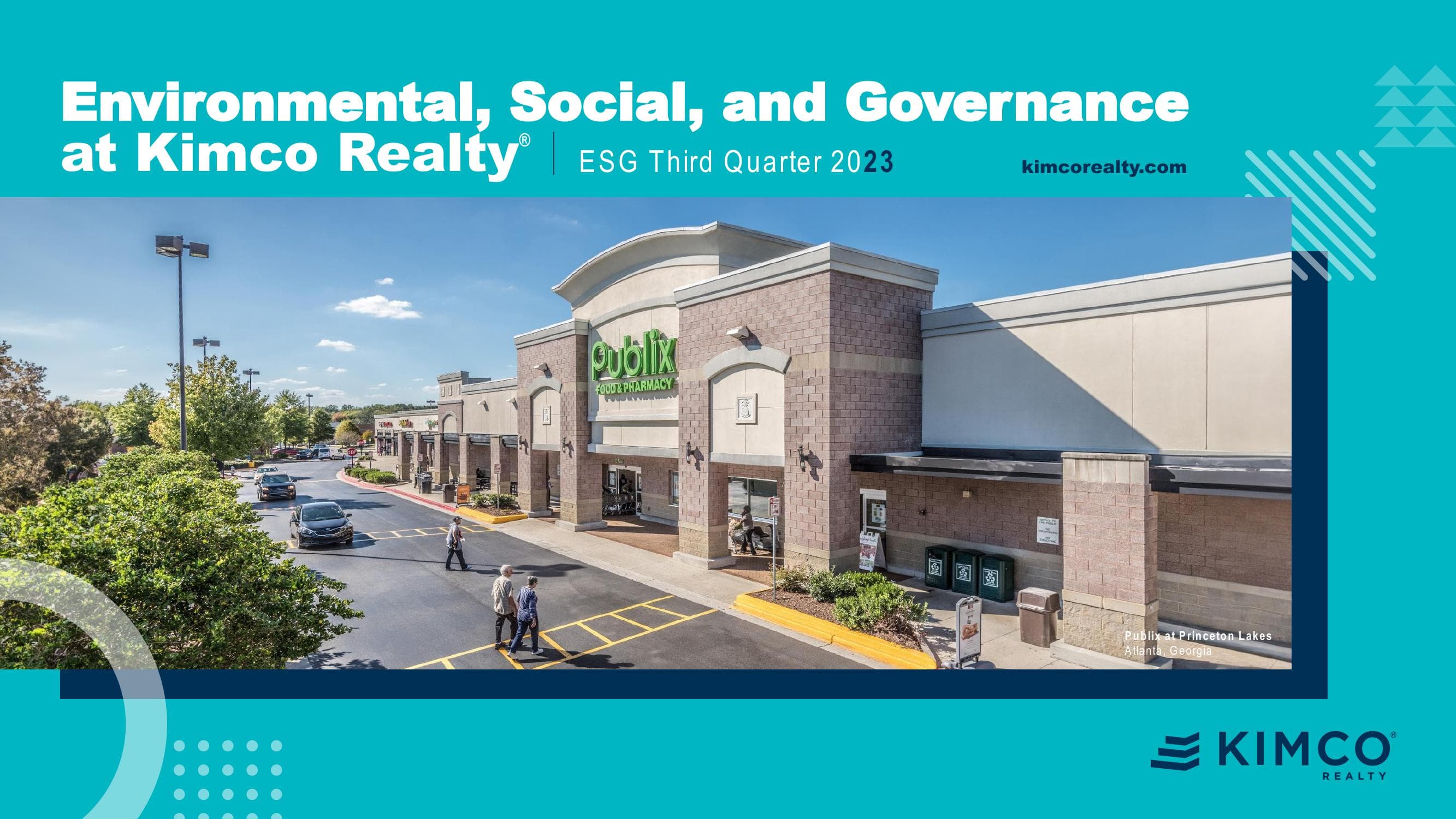 Environmental, Social, and Governance at Kimco Realty® Esg Third Quarter 2023 image