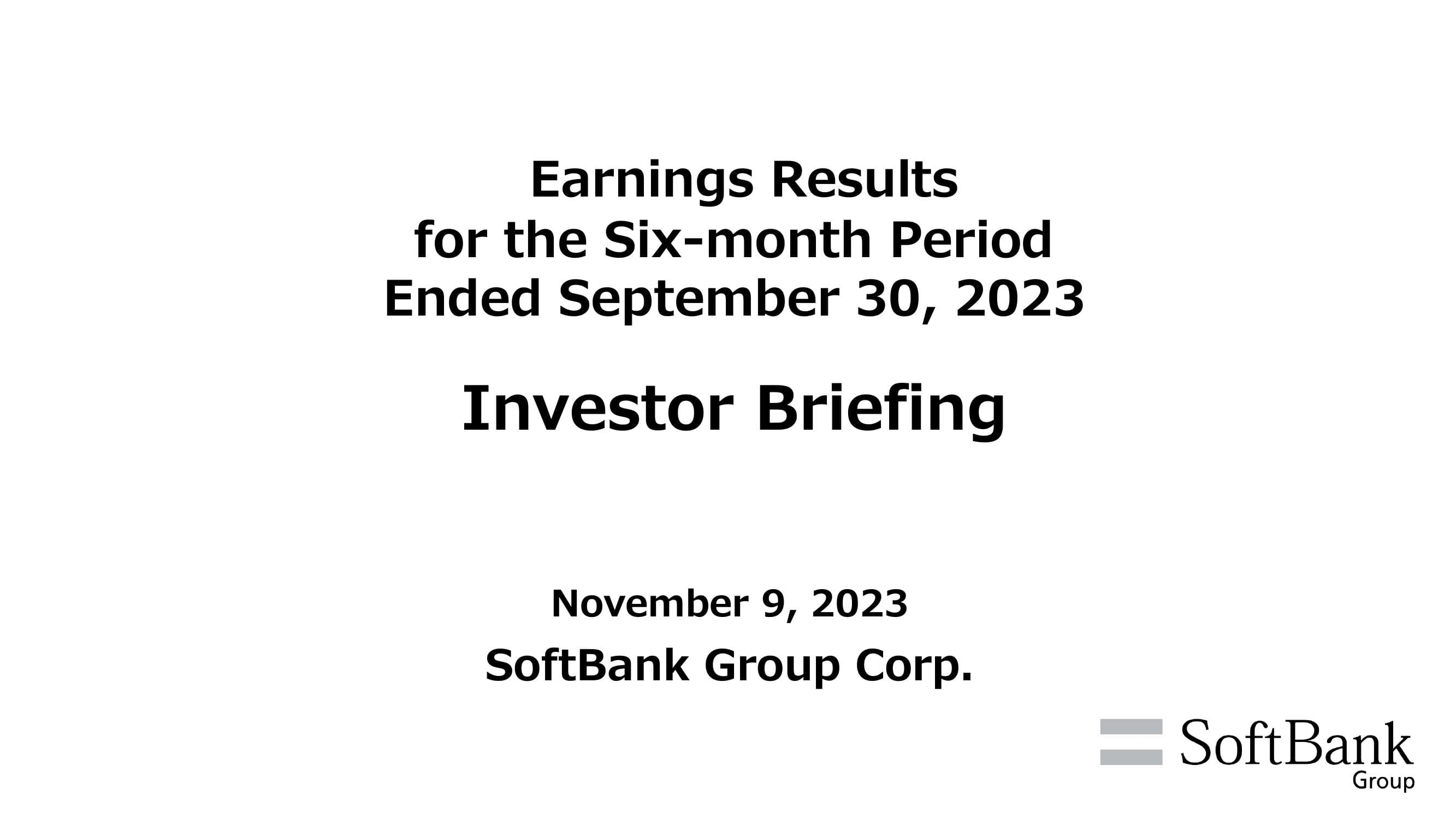 SoftBank Results Presentation Deck image