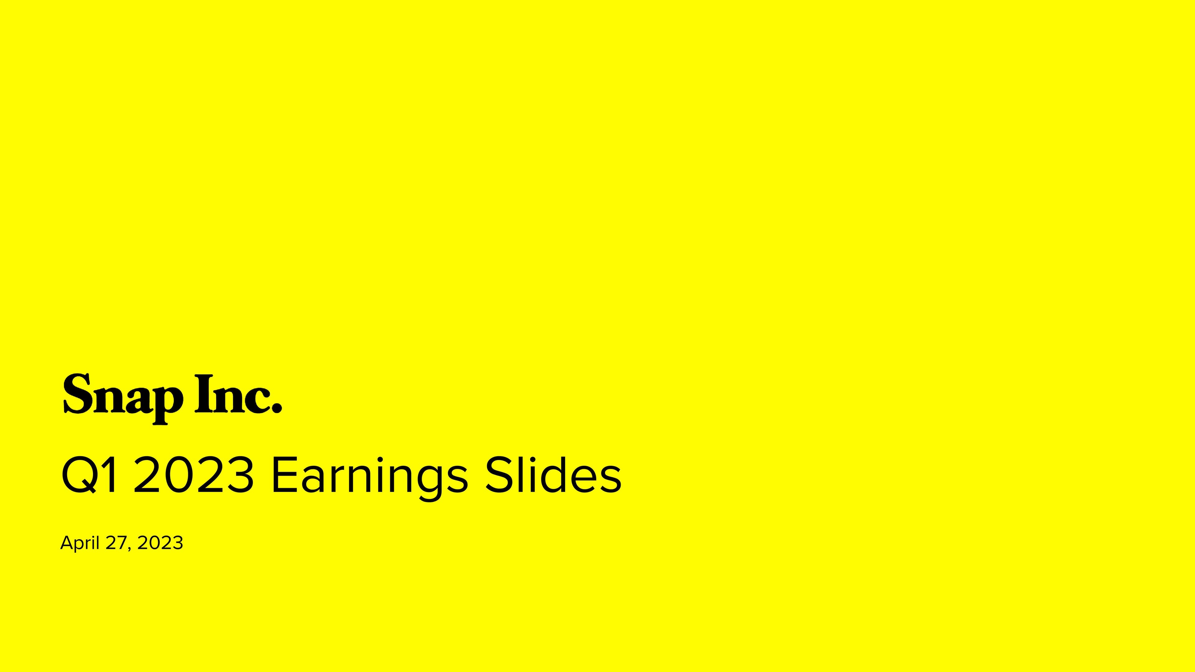 Snap Inc Results Presentation Deck image