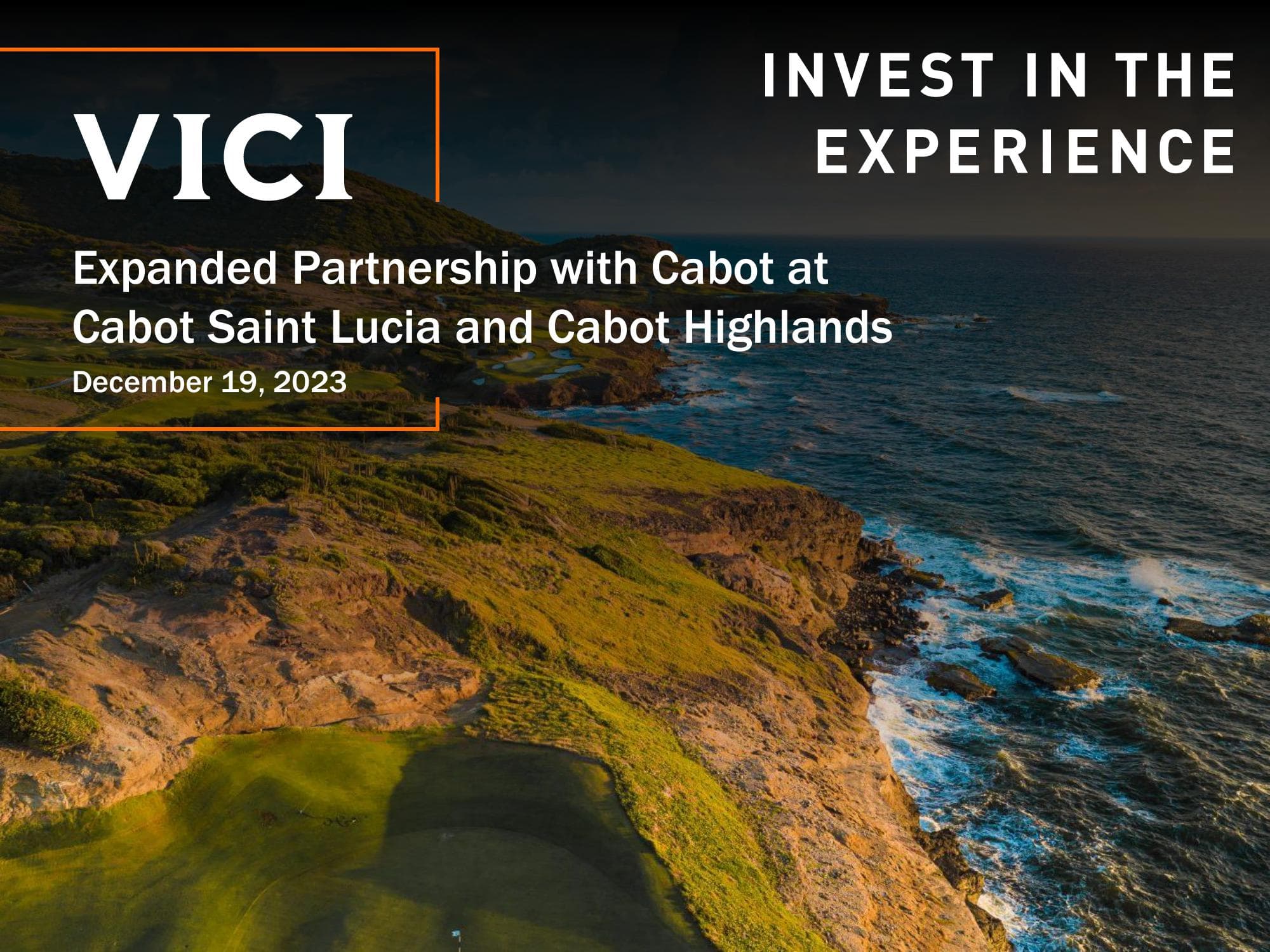 Expanded Partnership with Cabot at Cabot Saint Lucia and Cabot Highlands image