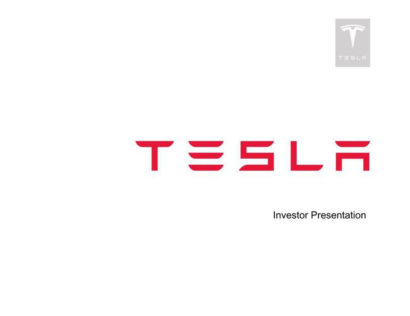 Tesla Investor Presentation Deck image