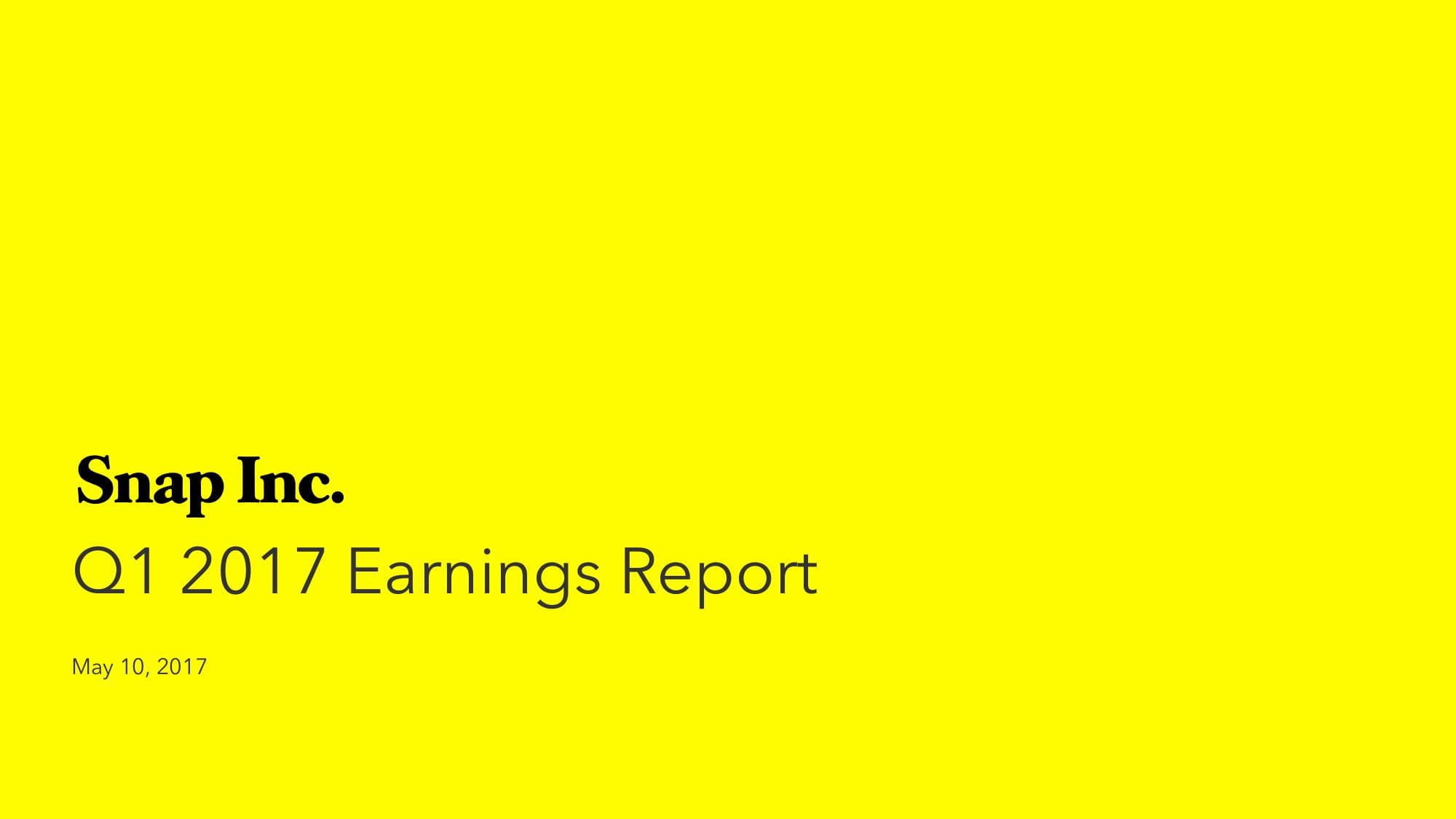 Snap Inc Results Presentation Deck image