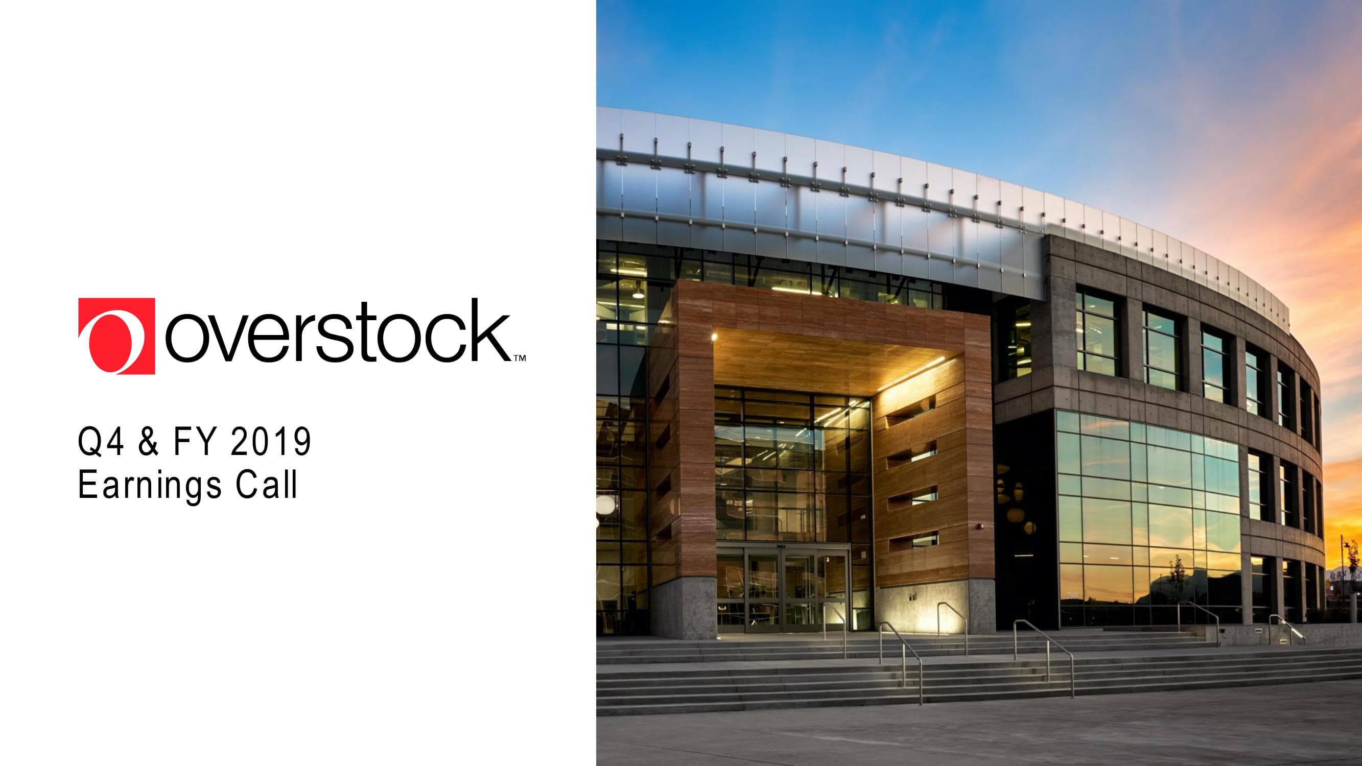 Overstock Results Presentation Deck image