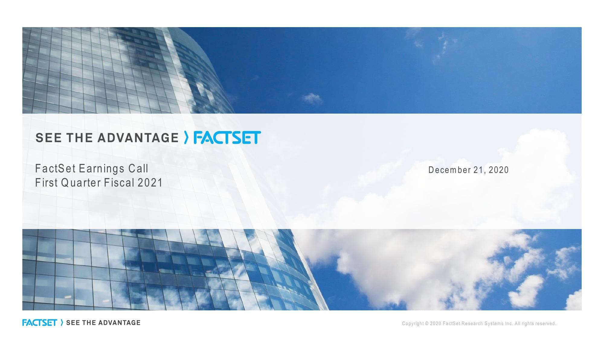 Factset Results Presentation Deck image