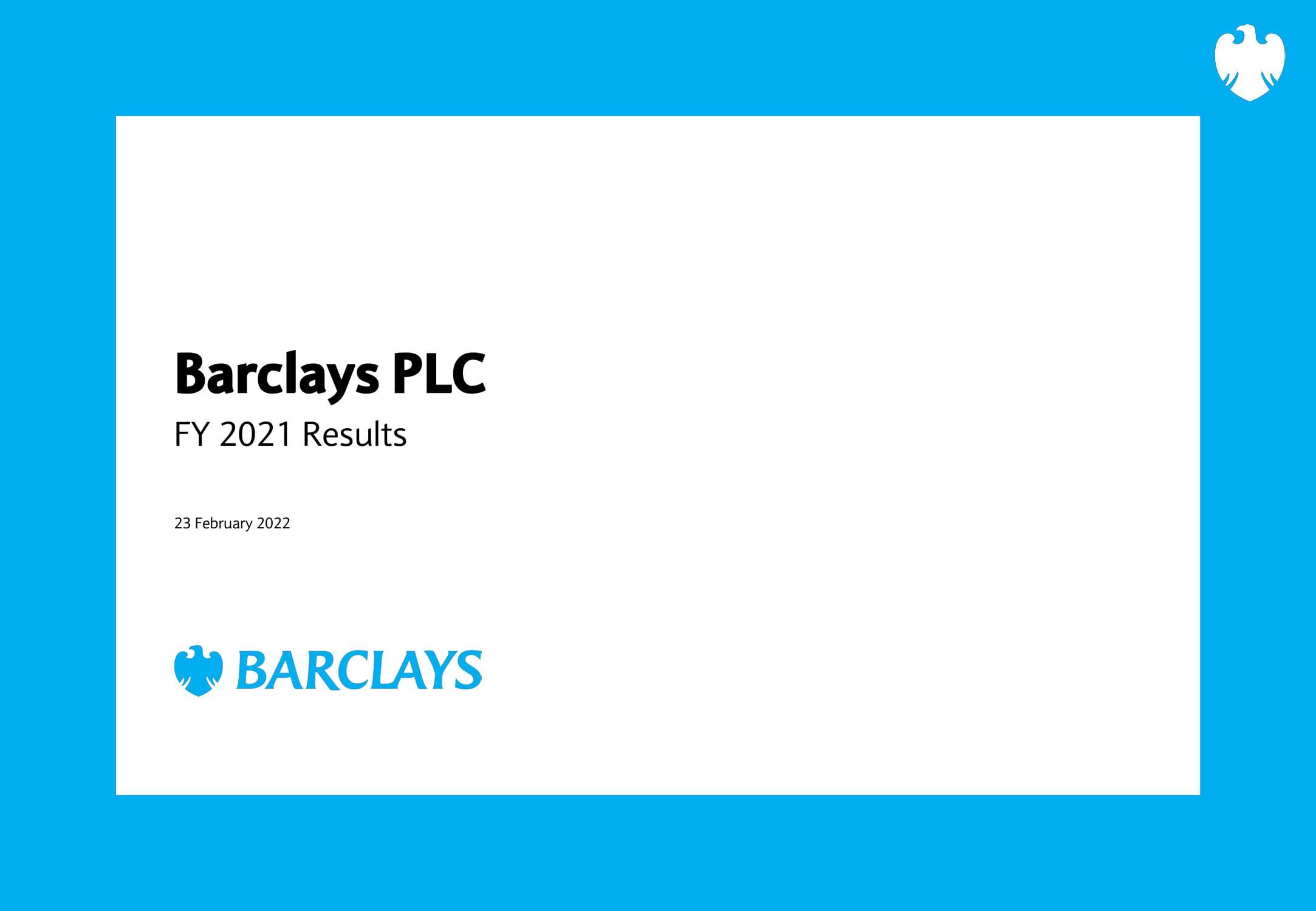 Barclays Results Presentation Deck image