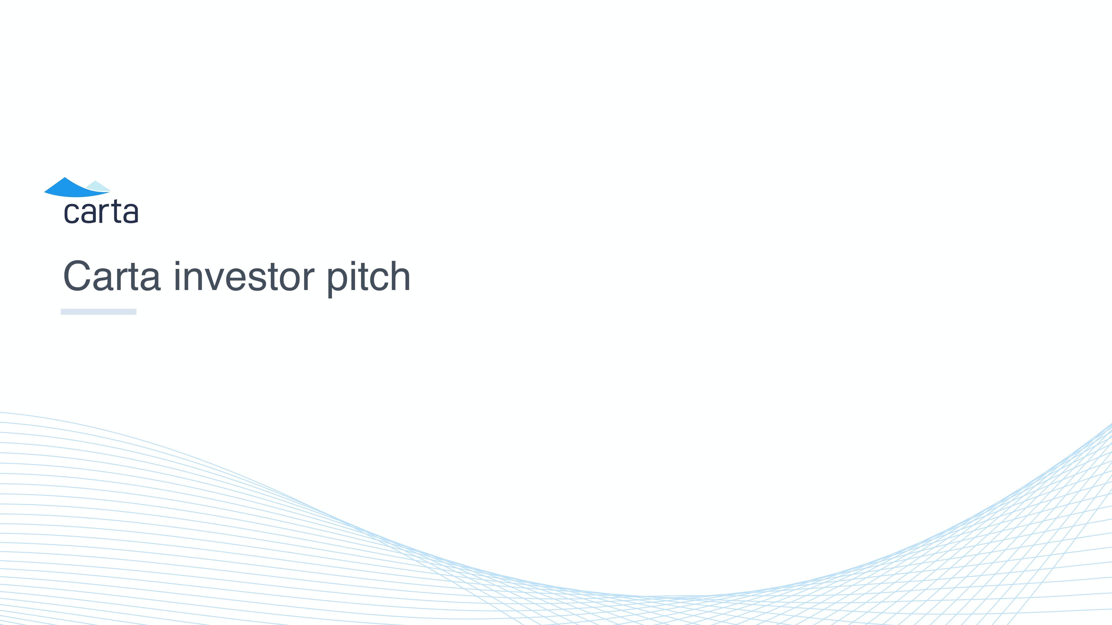 Carta Start Up Pitch Deck image