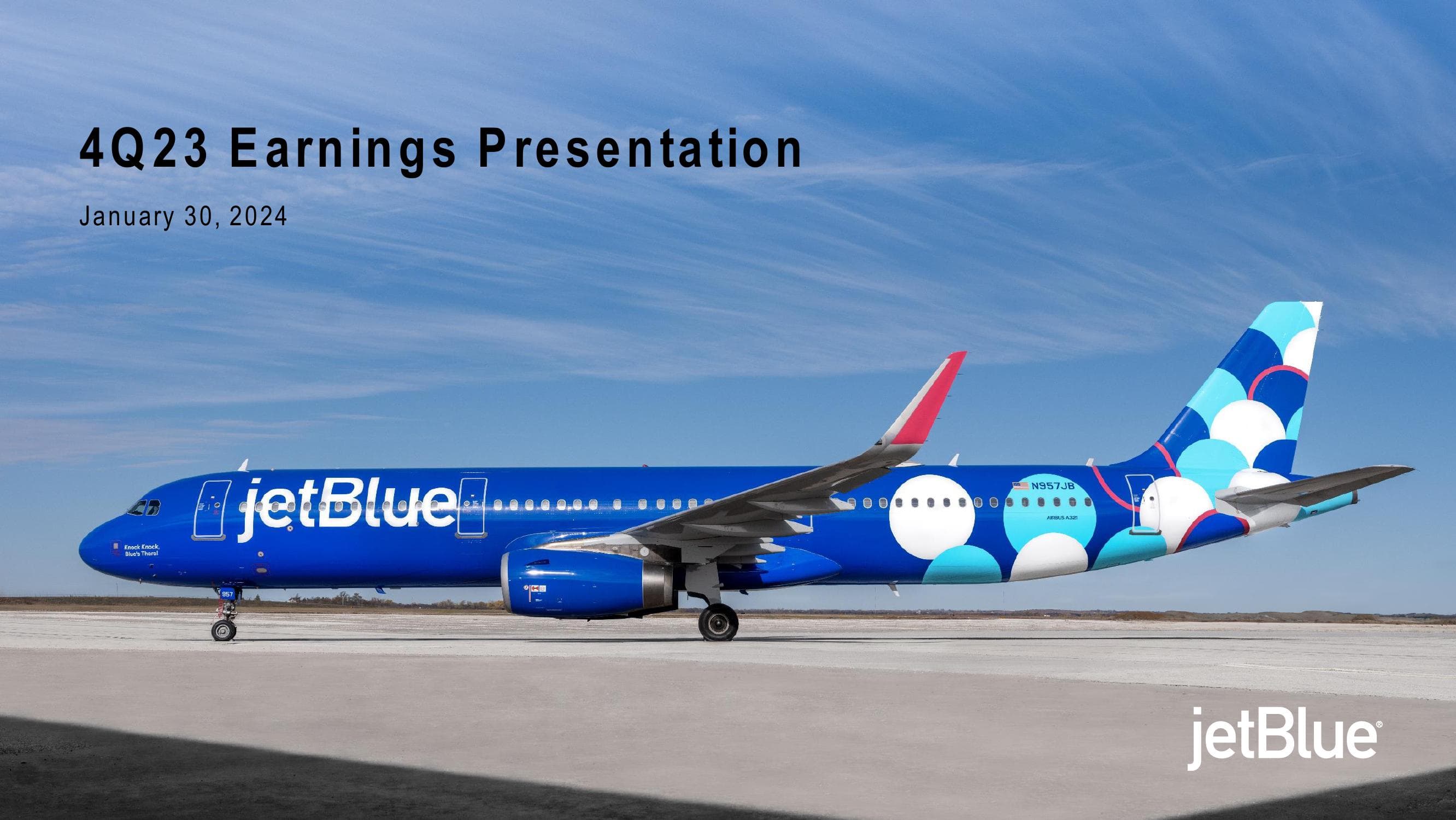 jetBlue Results Presentation Deck image